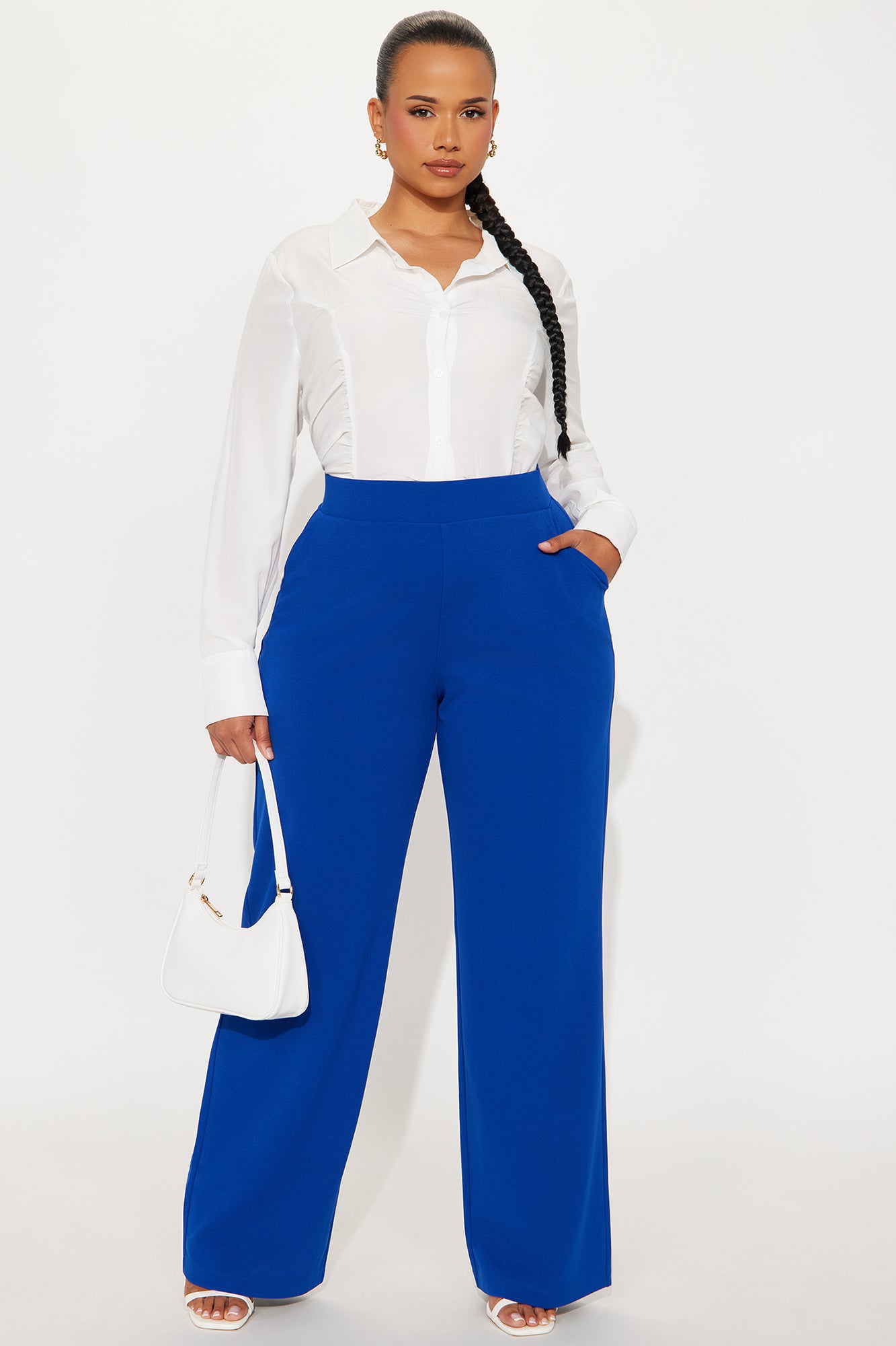 Celine Aria Wide Leg Pants - Royal - Image 4