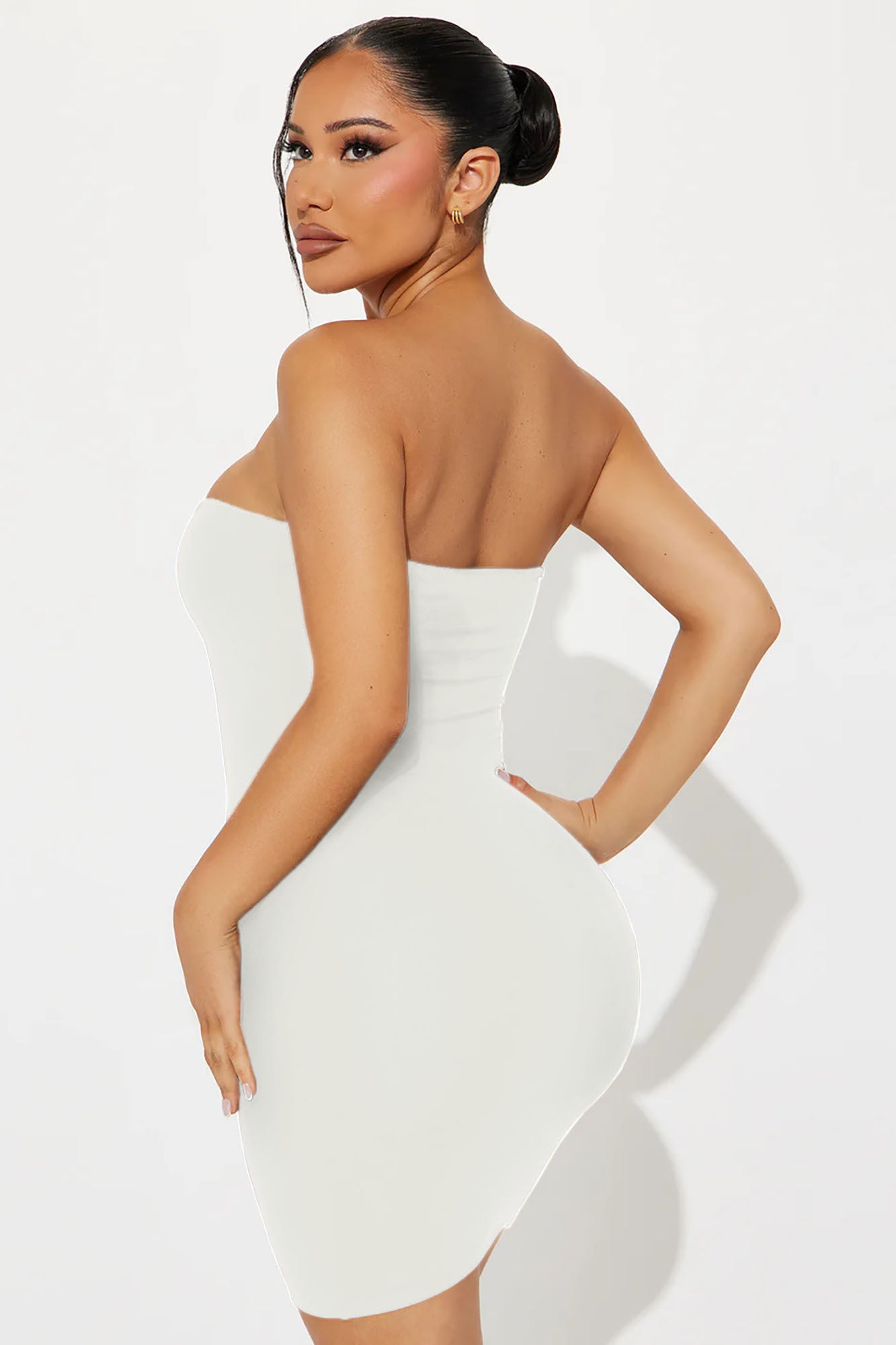 Sweet Date Double Lined Mini Dress - Cream - Image 4