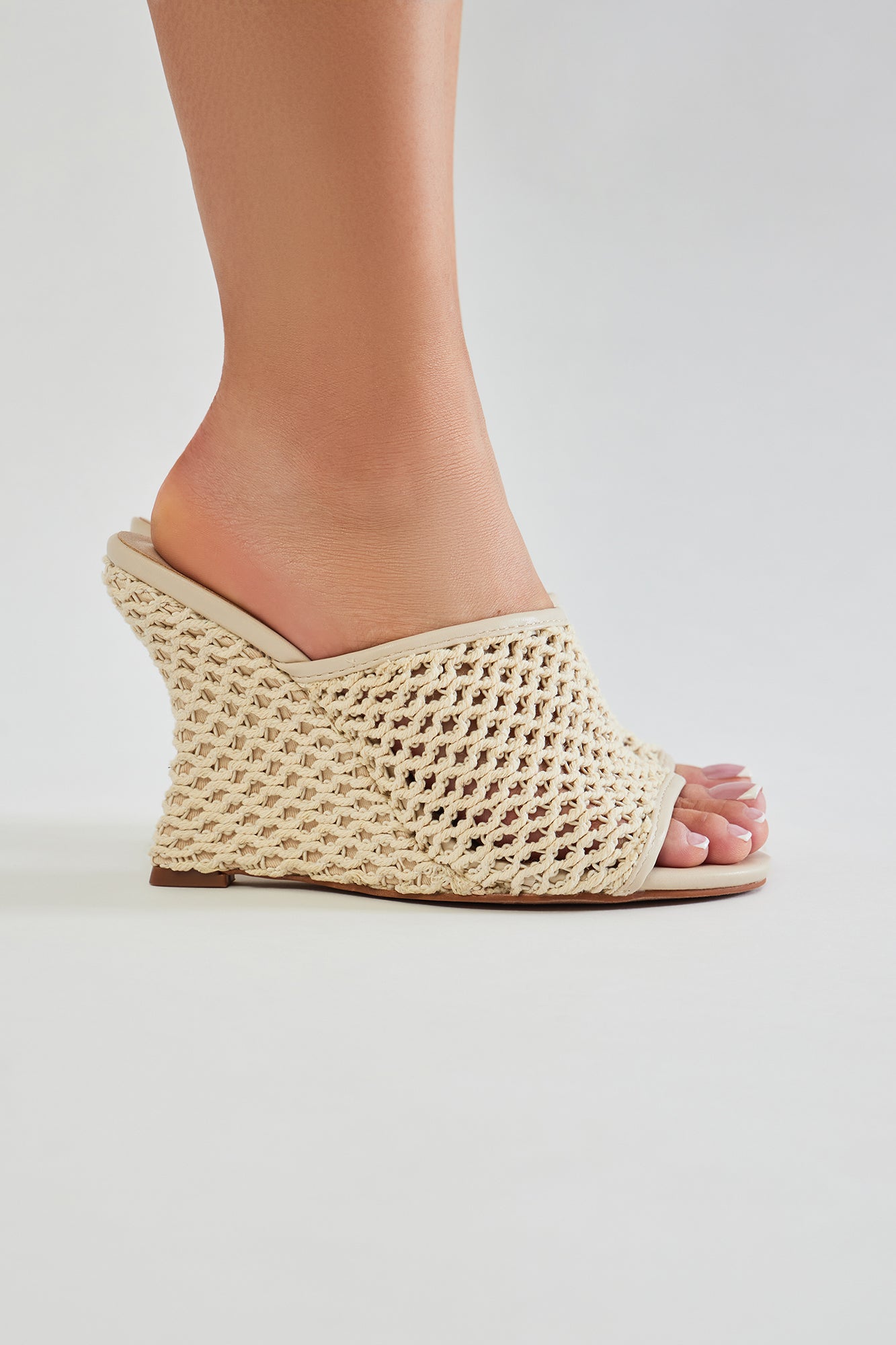 Rayanna Crochet Wedges - Cream - Image 4