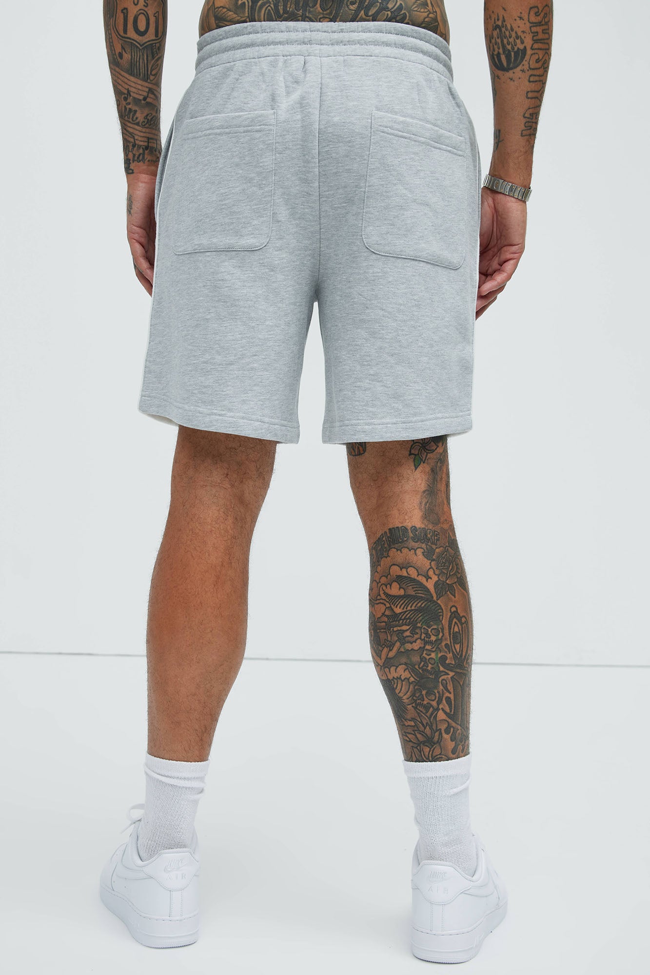 Tyson Pick Me Up Relaxed Shorts - Heather Grey - Image 4