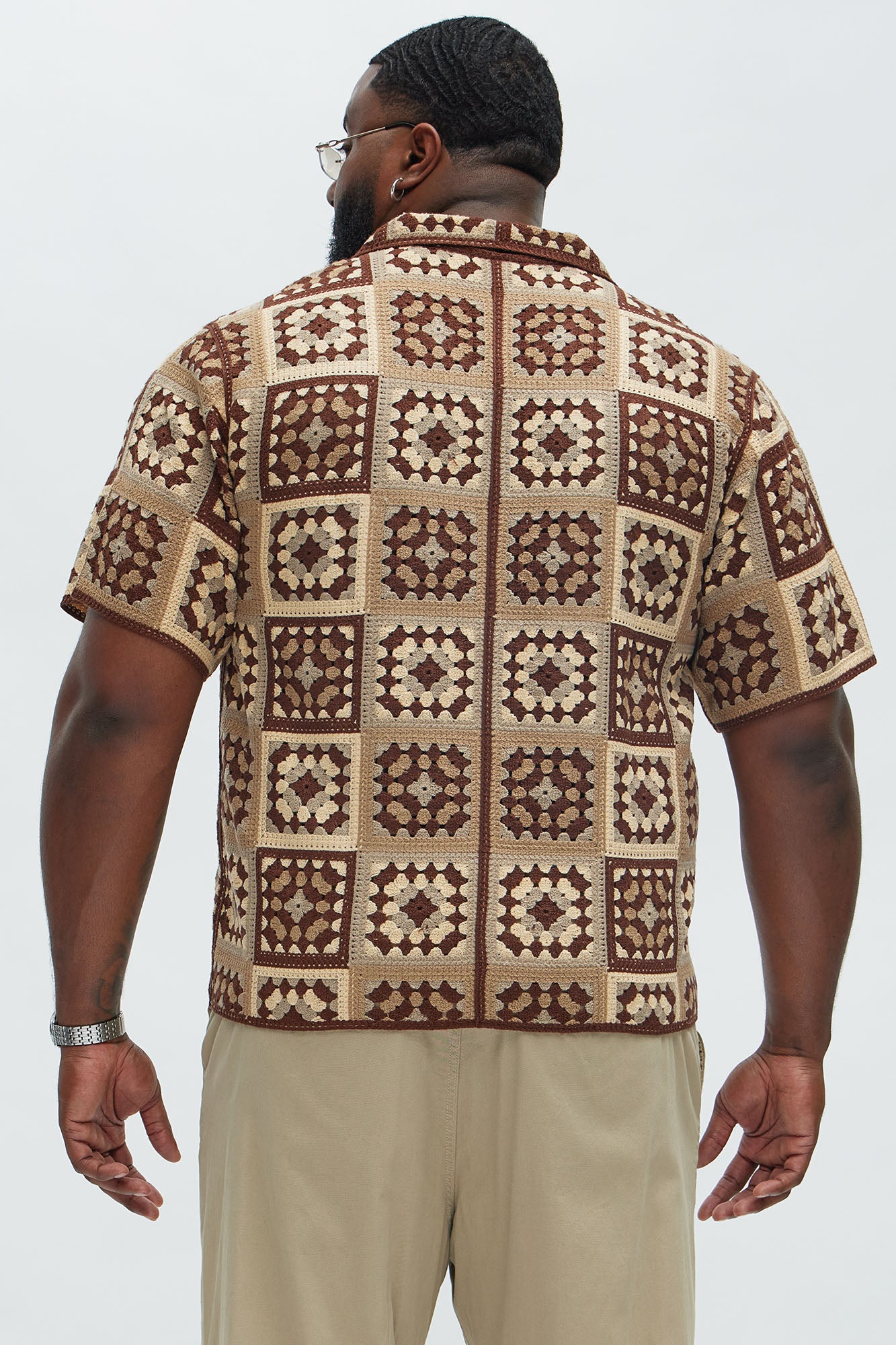 Nolan Textured Shirt - Brown/combo - Image 8