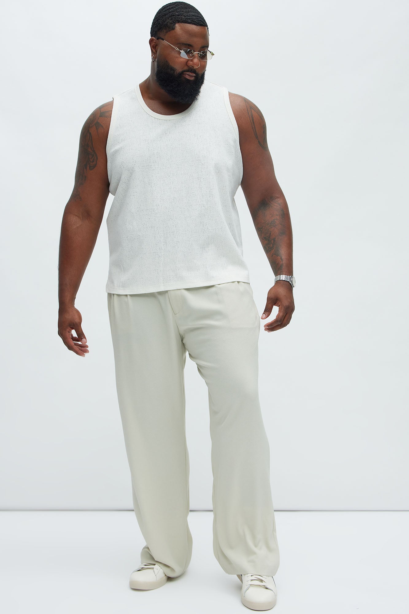 Duval Textured Relaxed Tank - Off White - Image 6
