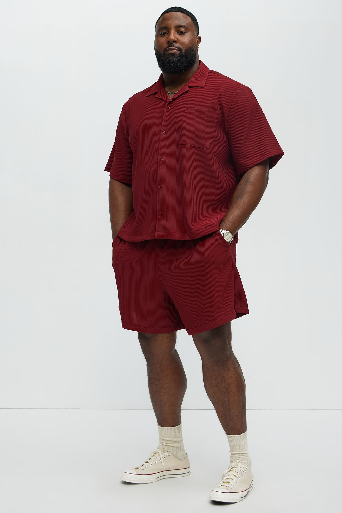 Show Up Basketball Short - Burgundy - Image 6