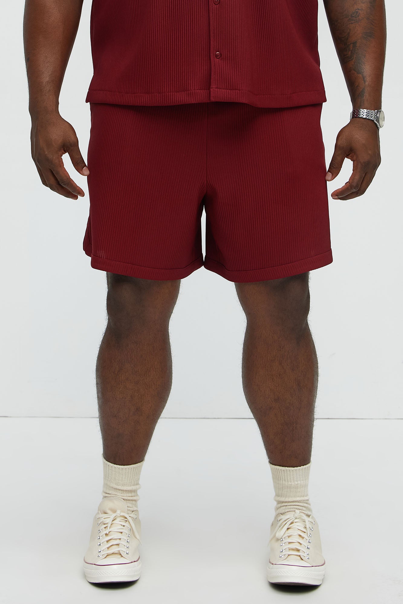 Show Up Basketball Short - Burgundy - Image 5