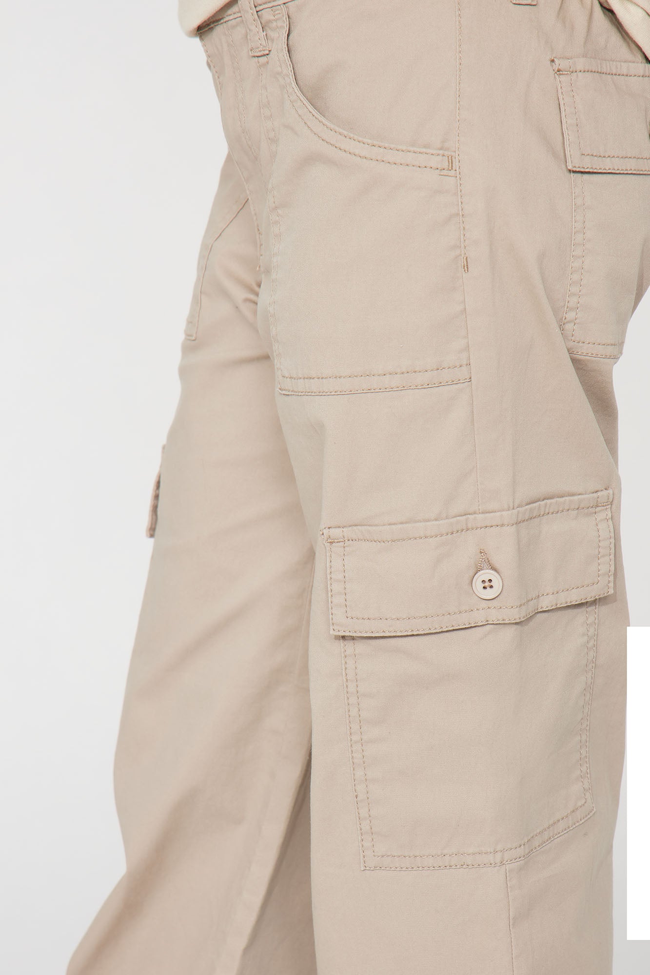 Mini Make It Worth It Straight Leg Uniform Cargo - Khaki - Image 3