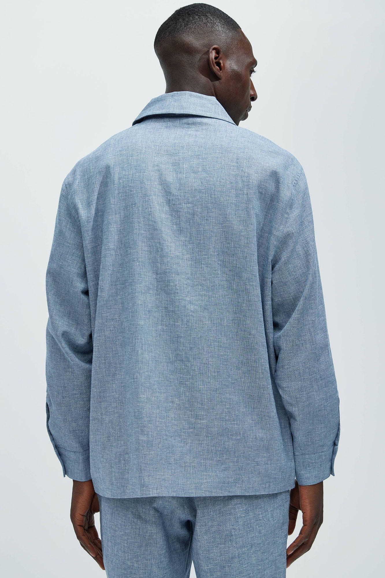 Bahamas Linen Chore Jacket - Blue - Image 3