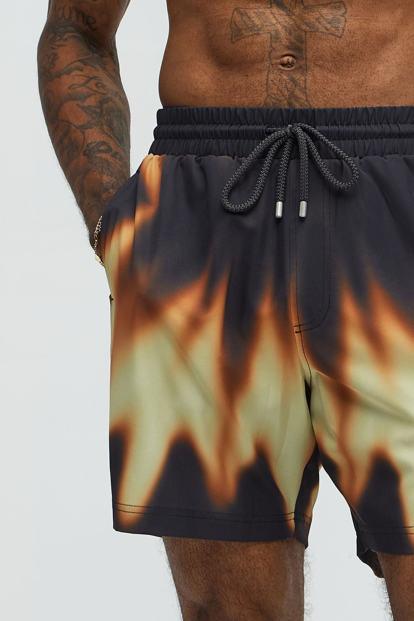 Echo Wave Swim Classic Trunk - Brown/combo - Image 3