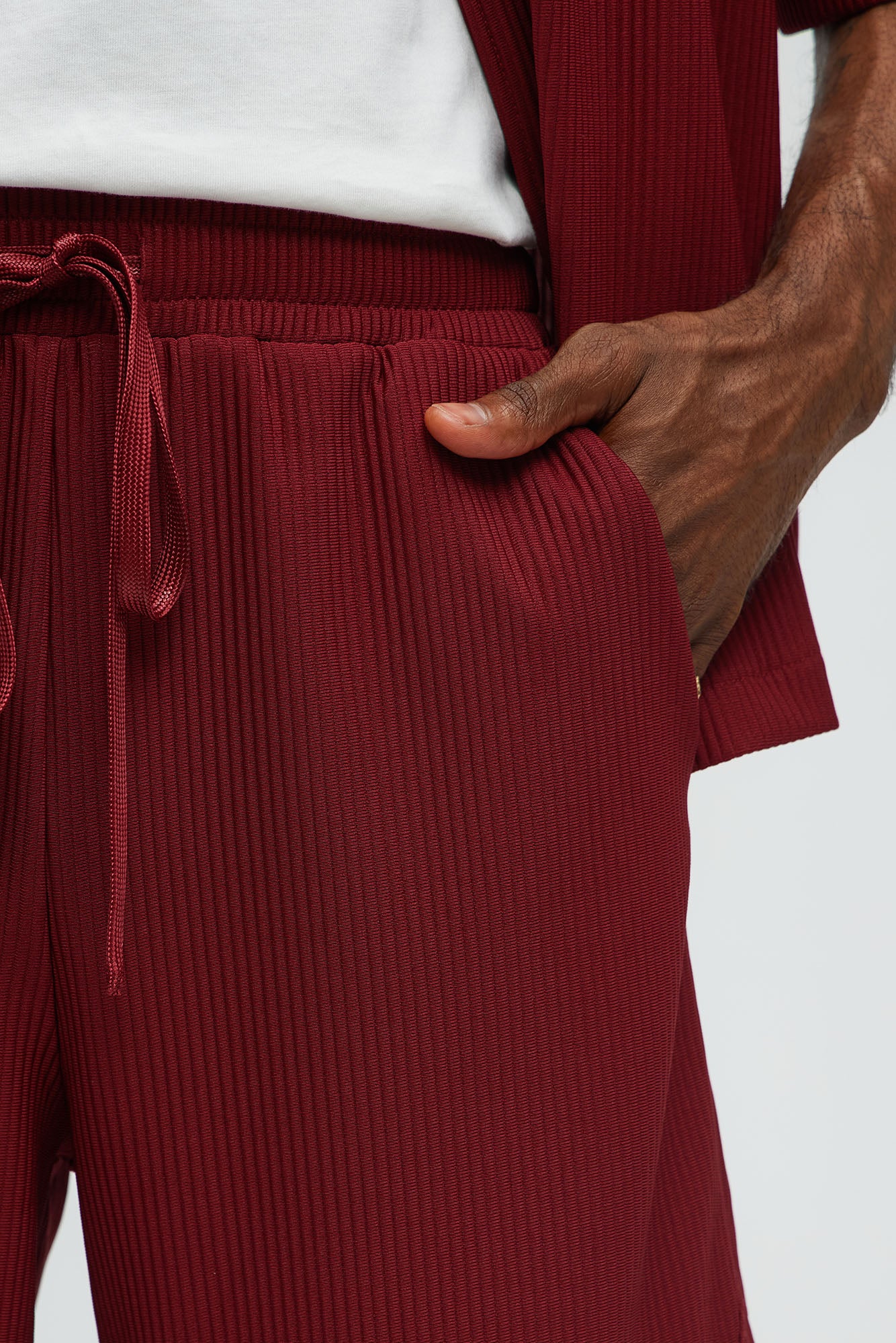 Show Up Basketball Short - Burgundy - Image 3