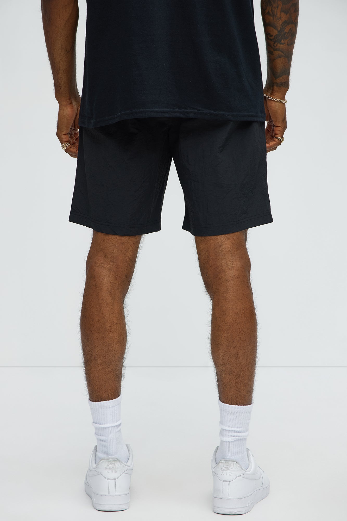 Fireflies And Wolves Graphic Relaxed Shorts - Black/combo - Image 4