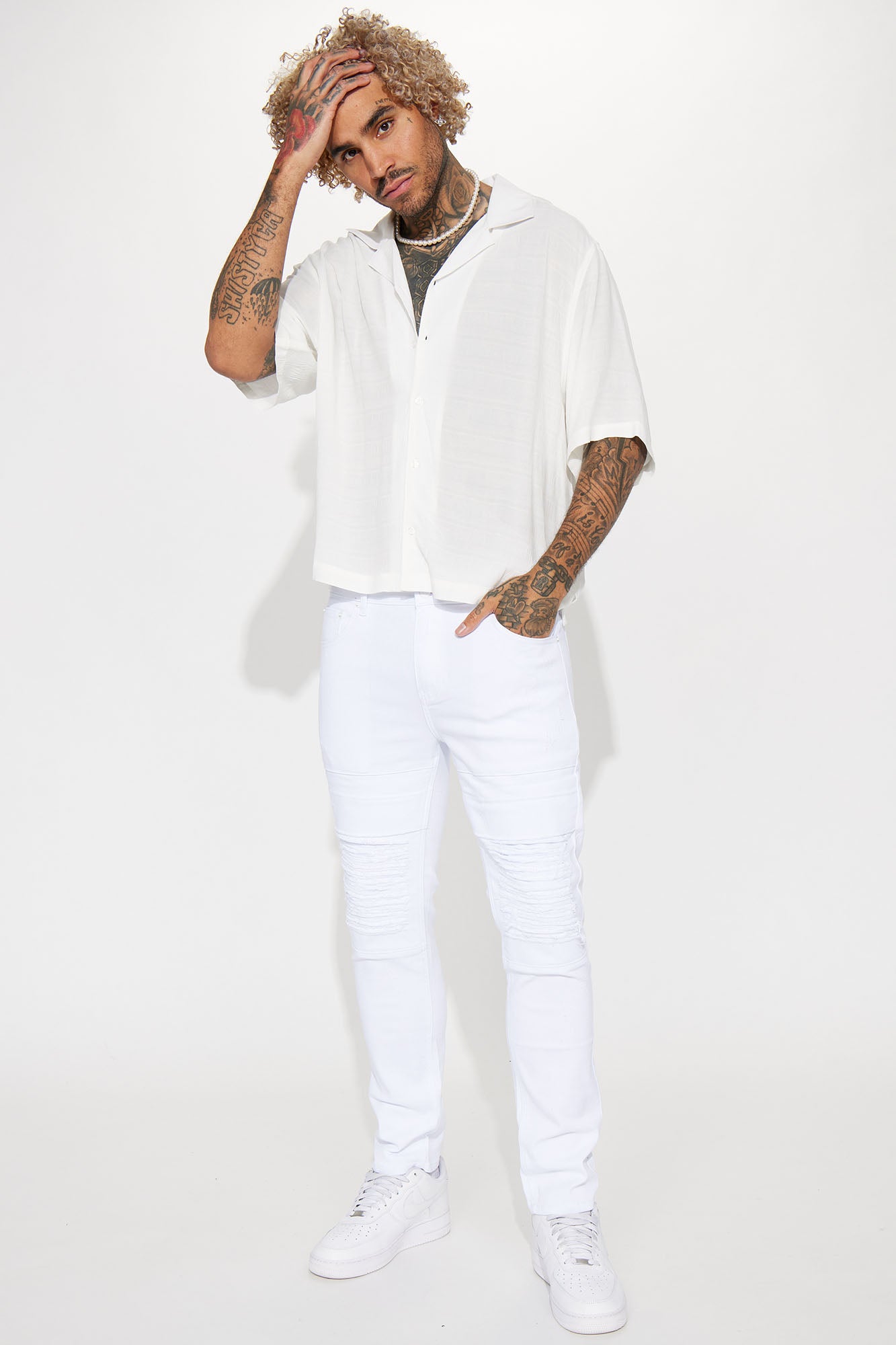 Reel It In Skinny Jean - White - Image 3