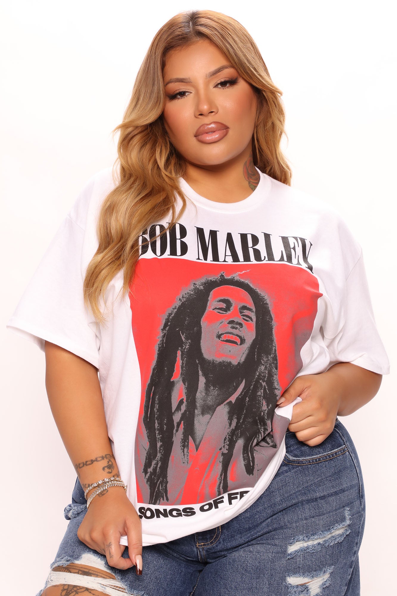 Bob Marley Songs Of Freedom Tee - White - Image 5