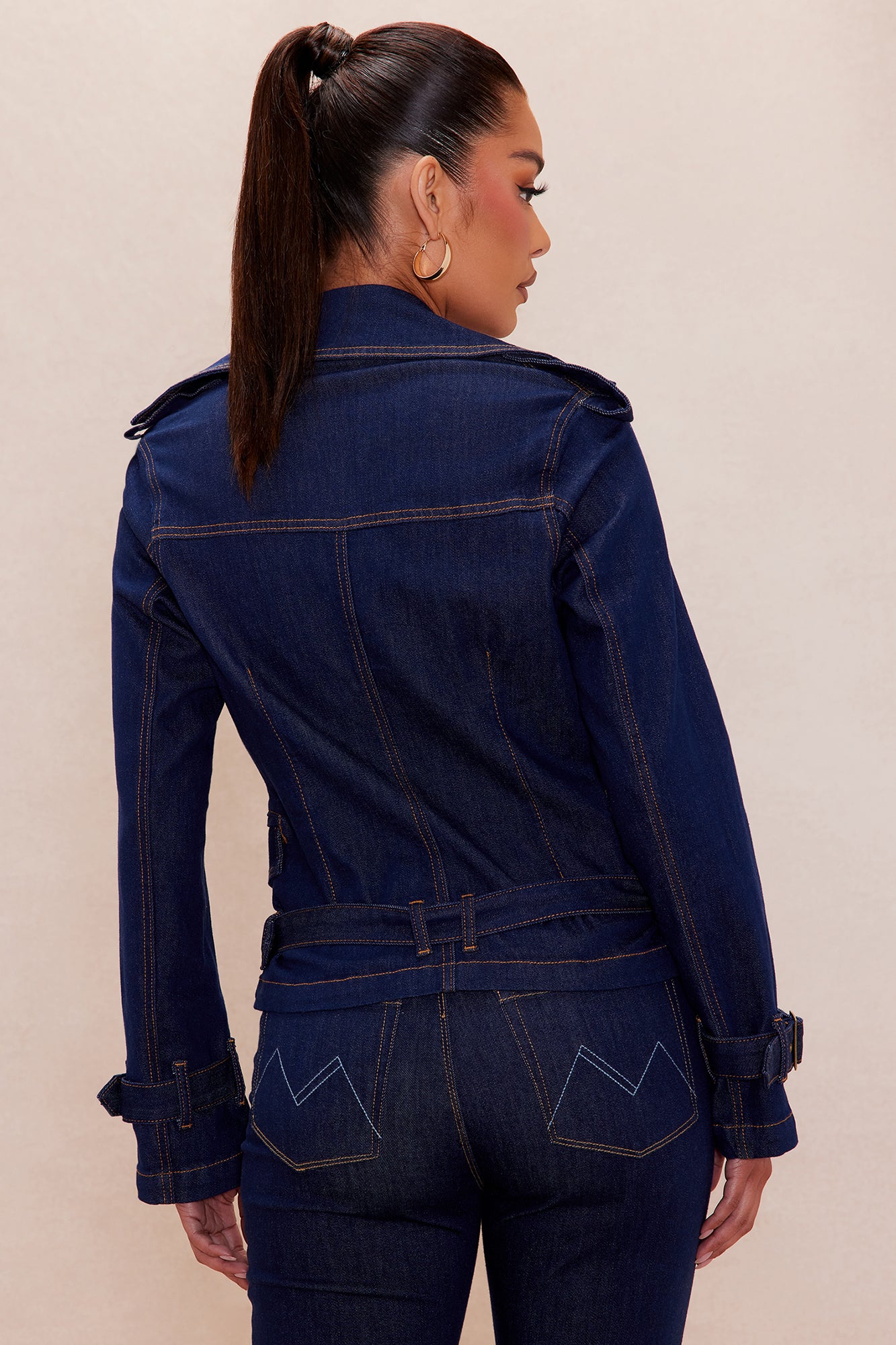 Chelsey Denim Jacket - Dark Wash - Image 5