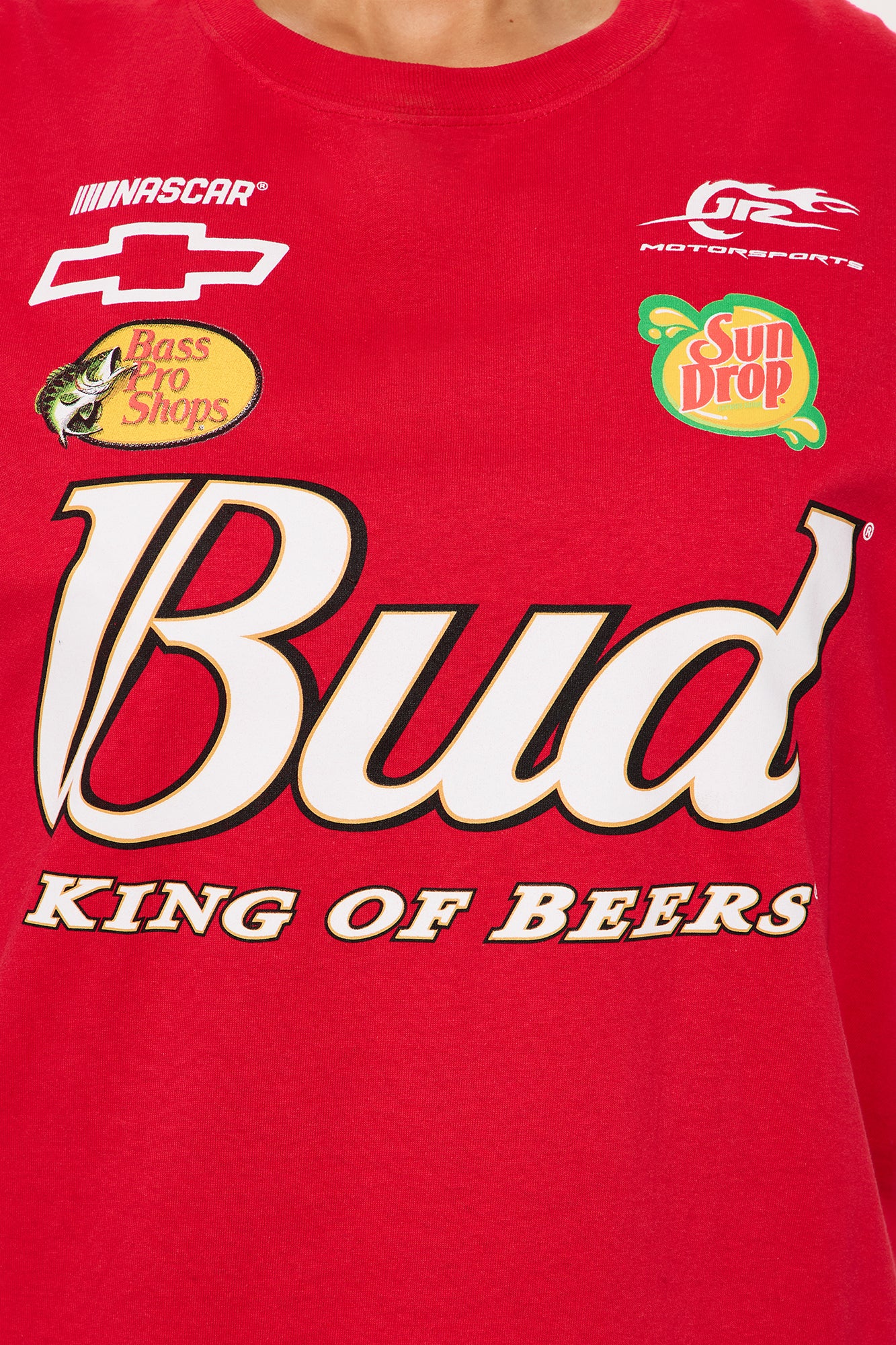 Budweiser King Of Beers Oversized Tee - Red - Image 8