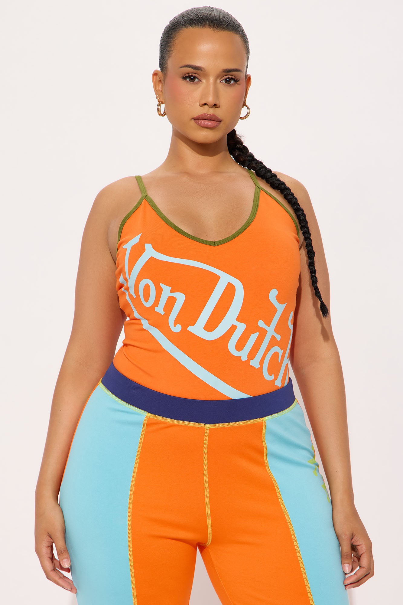 Von Dutch Crossover Bodysuit - Orange/combo - Image 7