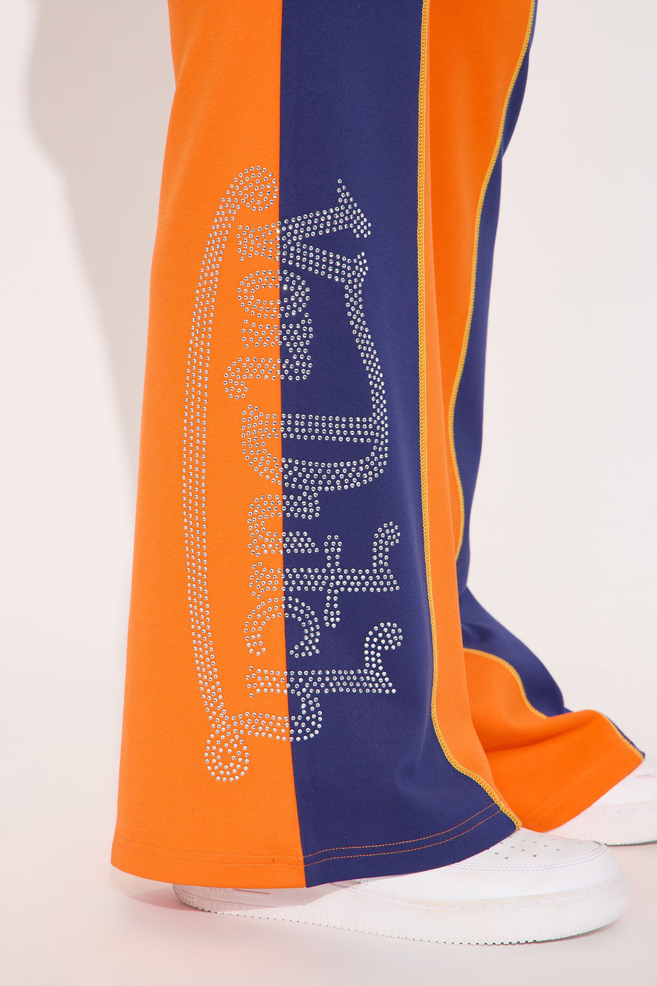 Von Dutch Multi Rhinestone Flared Pant - Orange/combo - Image 8