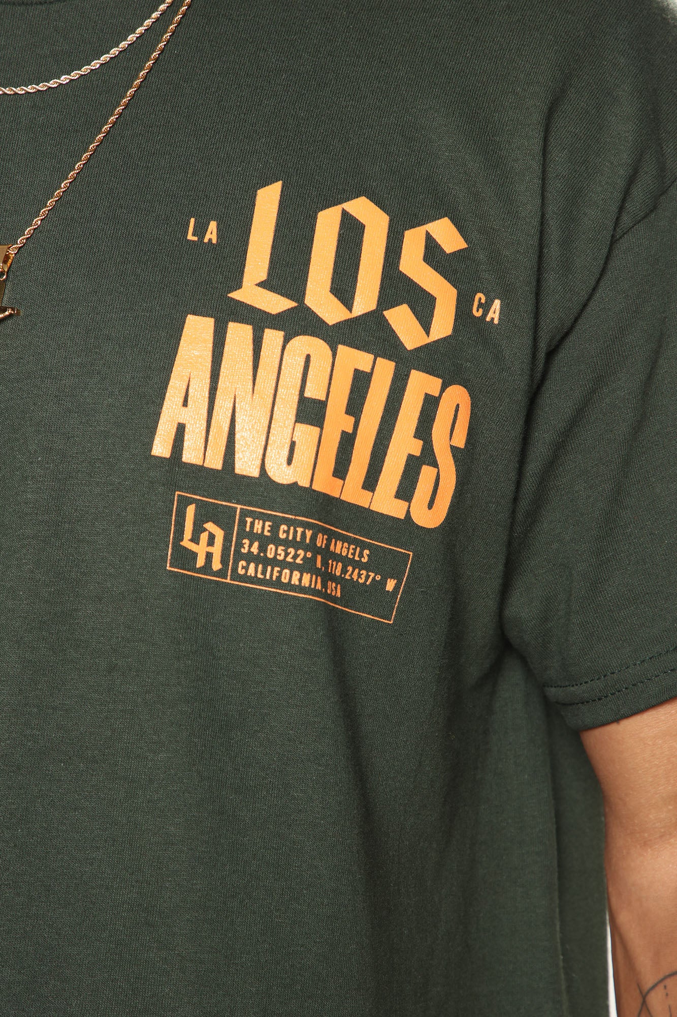 Los Angeles Palm Short Sleeve Tee - Green - Image 6
