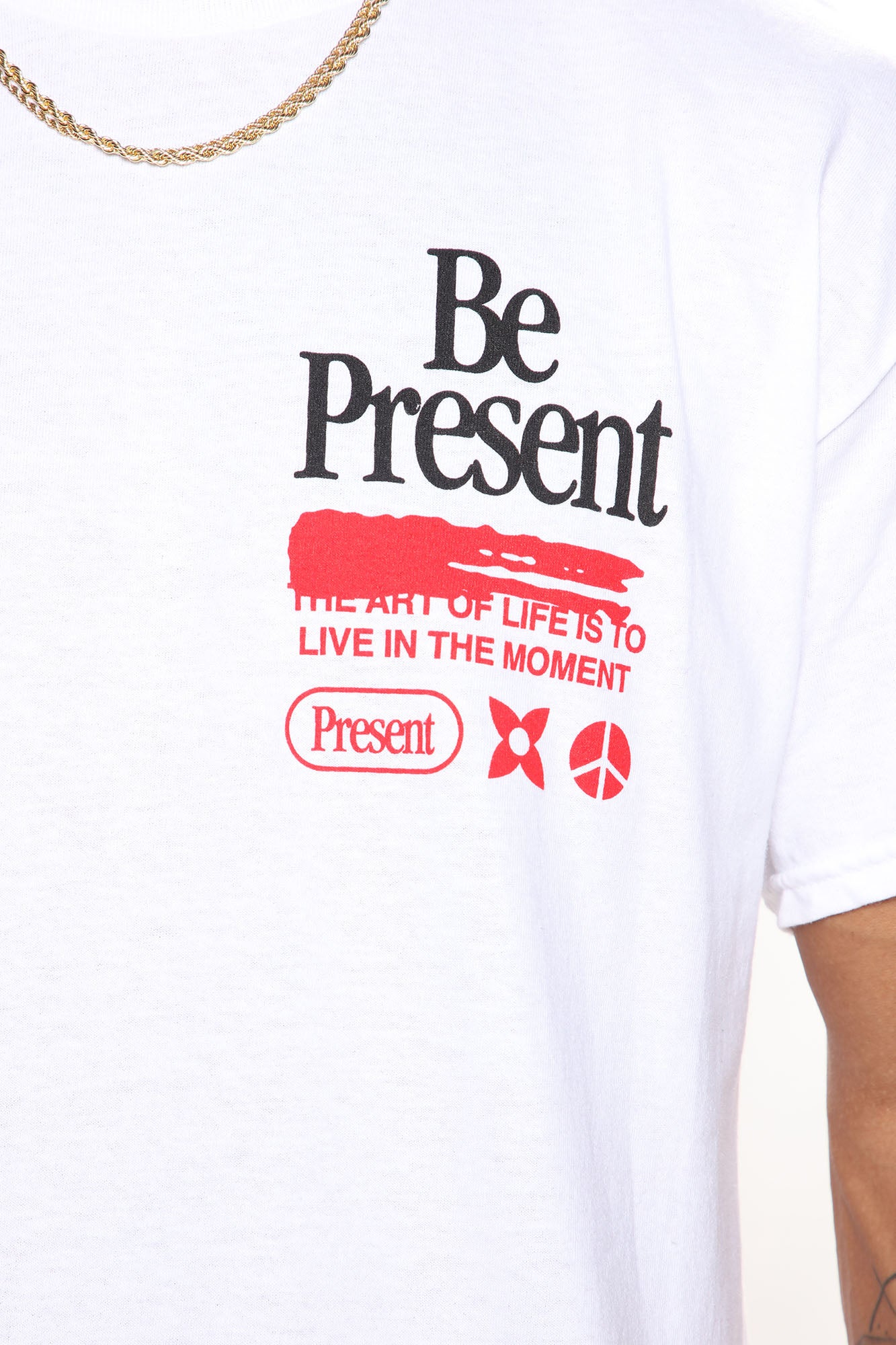 Be Present Short Sleeve Tee - White - Image 5