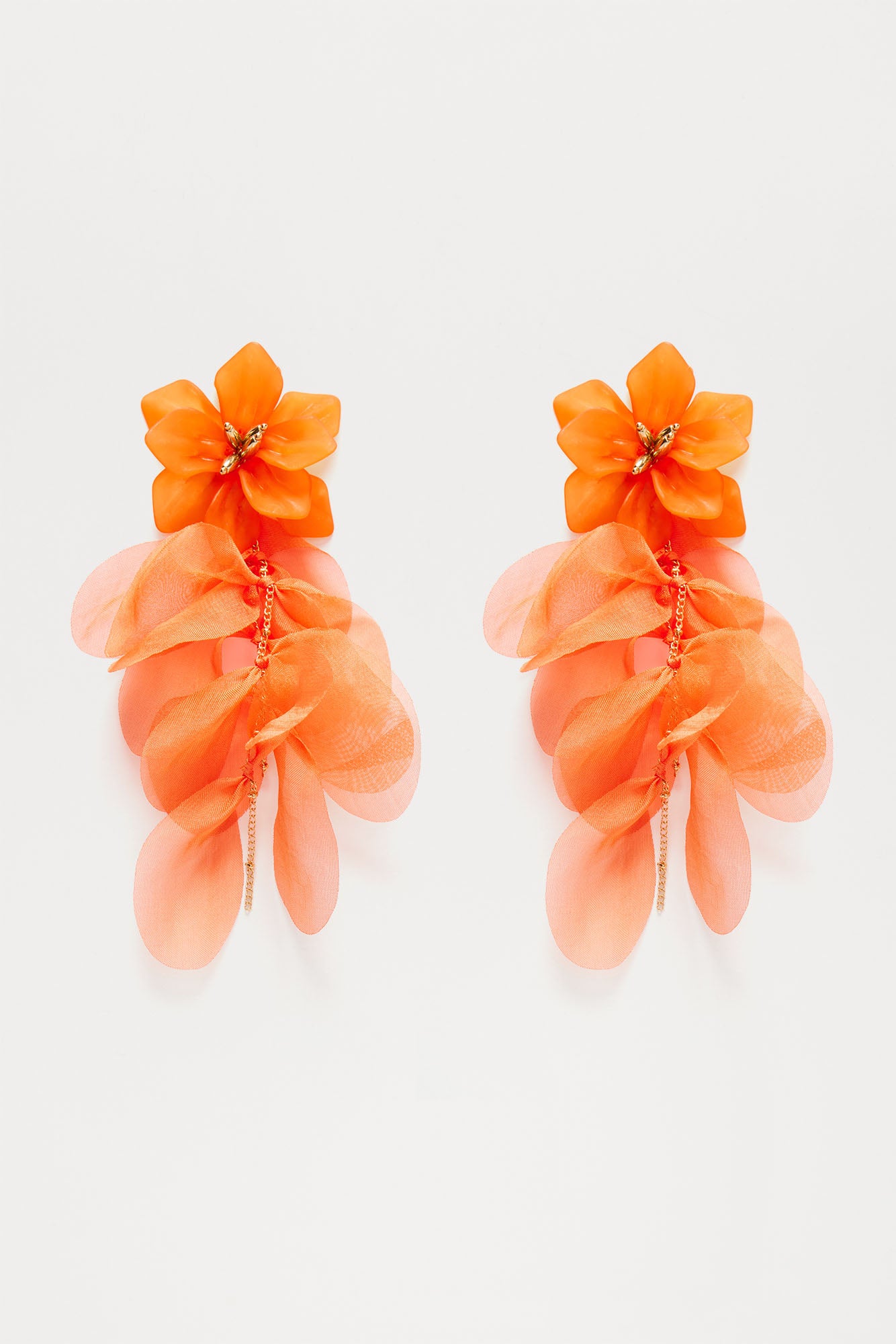 Drippin Rose Earrings - Orange - Image 3