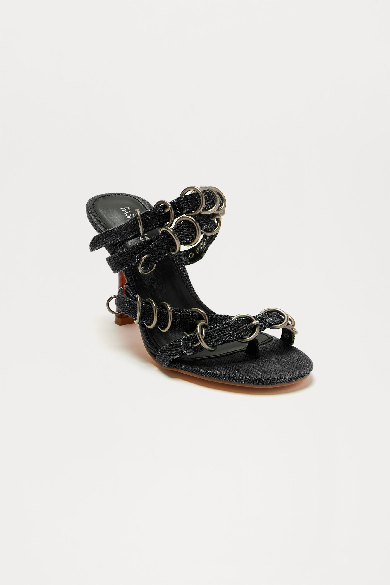 Brianna Buckle Mules - Black - Image 3