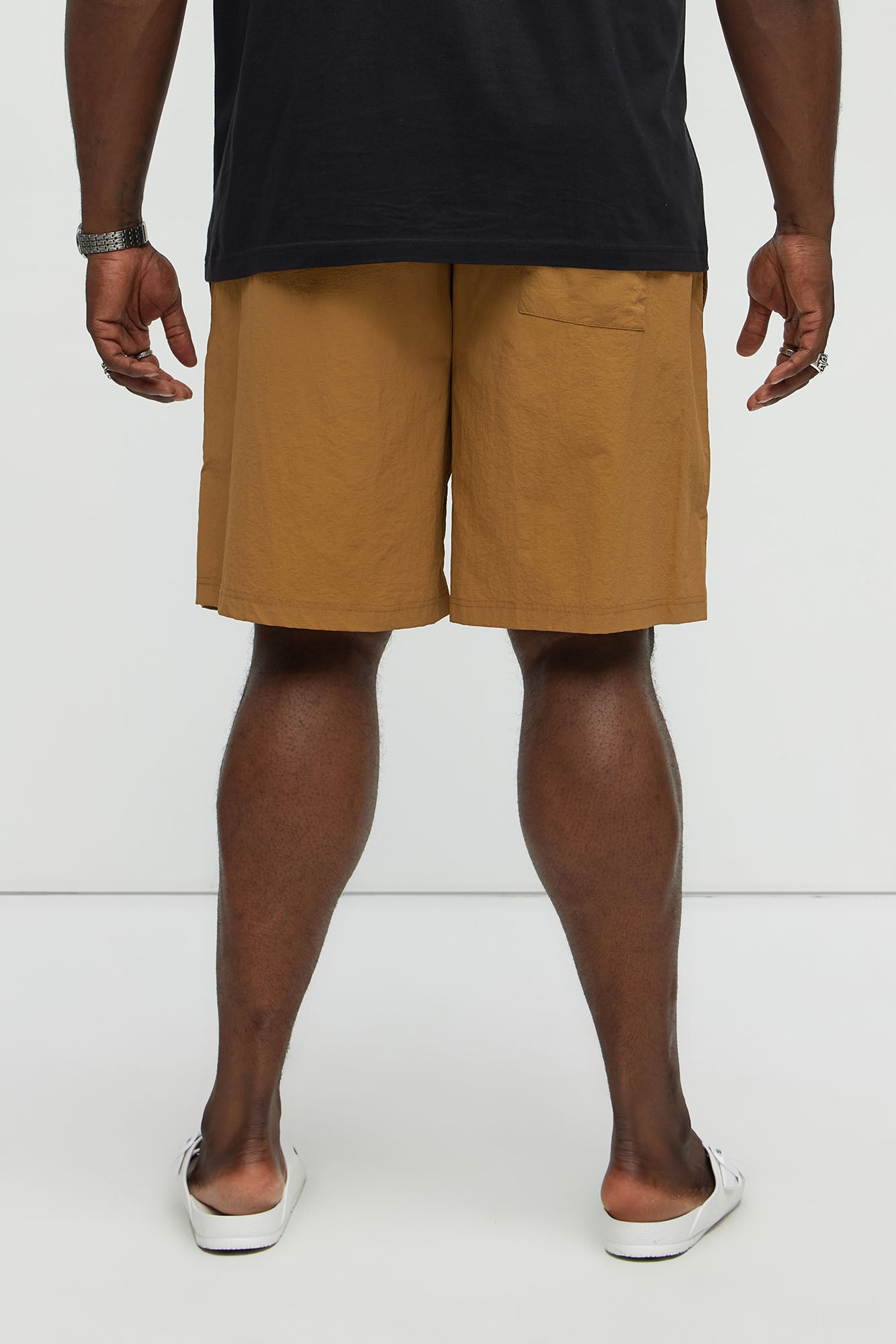 Fireflies And Wolves Graphic Relaxed Shorts - Brown Combo - Image 5