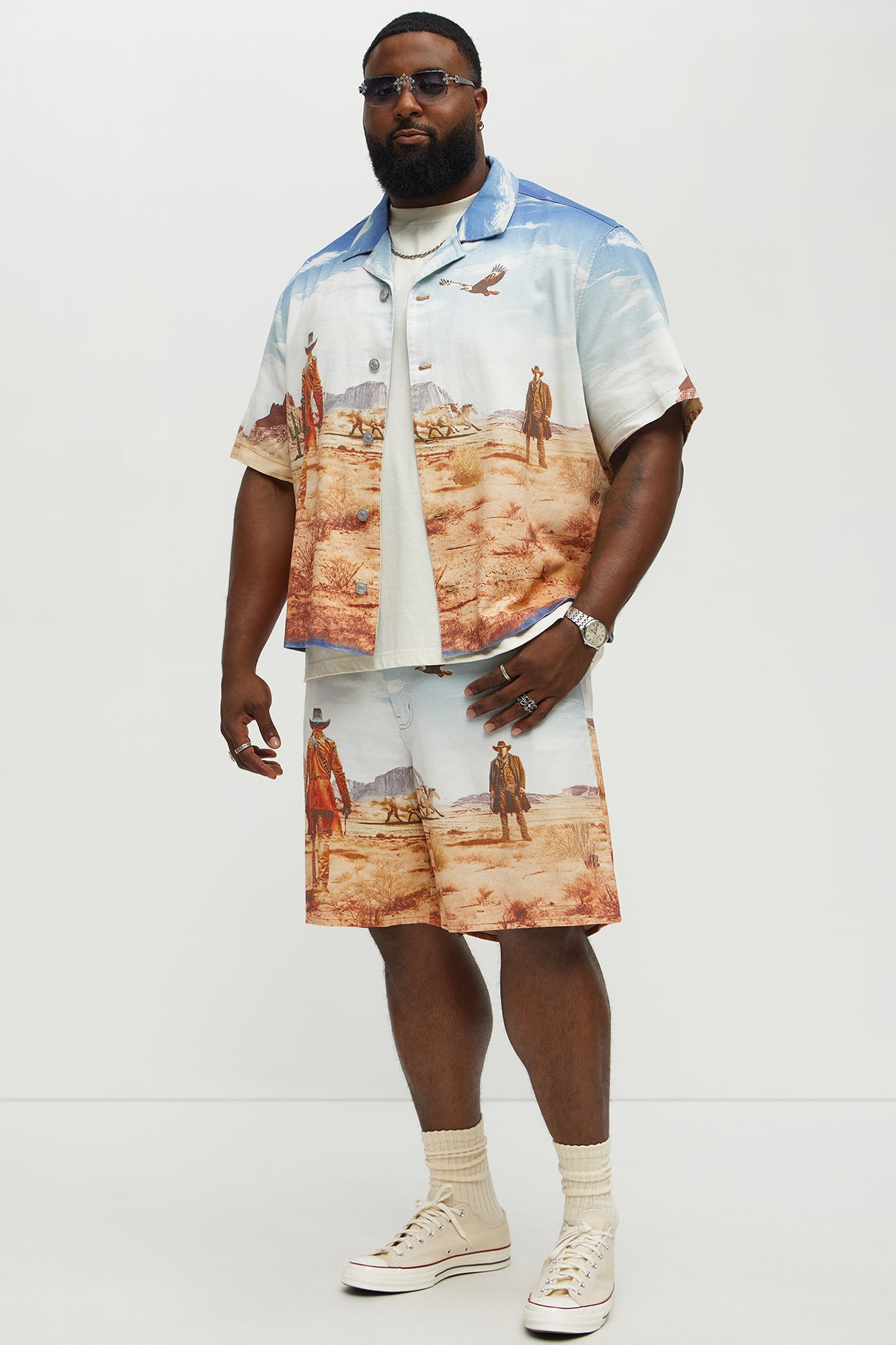 Stand Off Boxy Cuban Collar Shirt - Multi Color - Image 6