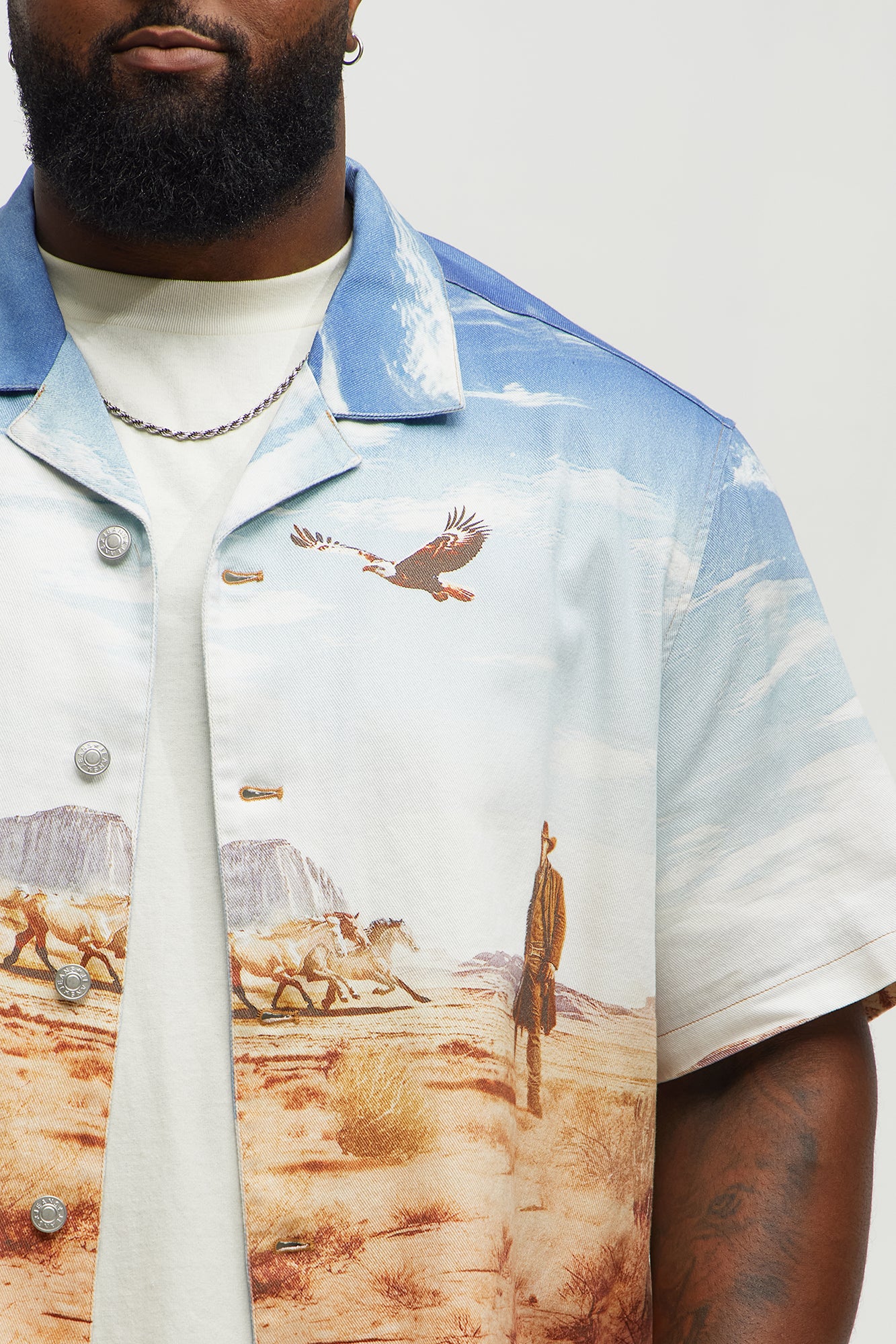 Stand Off Boxy Cuban Collar Shirt - Multi Color - Image 7