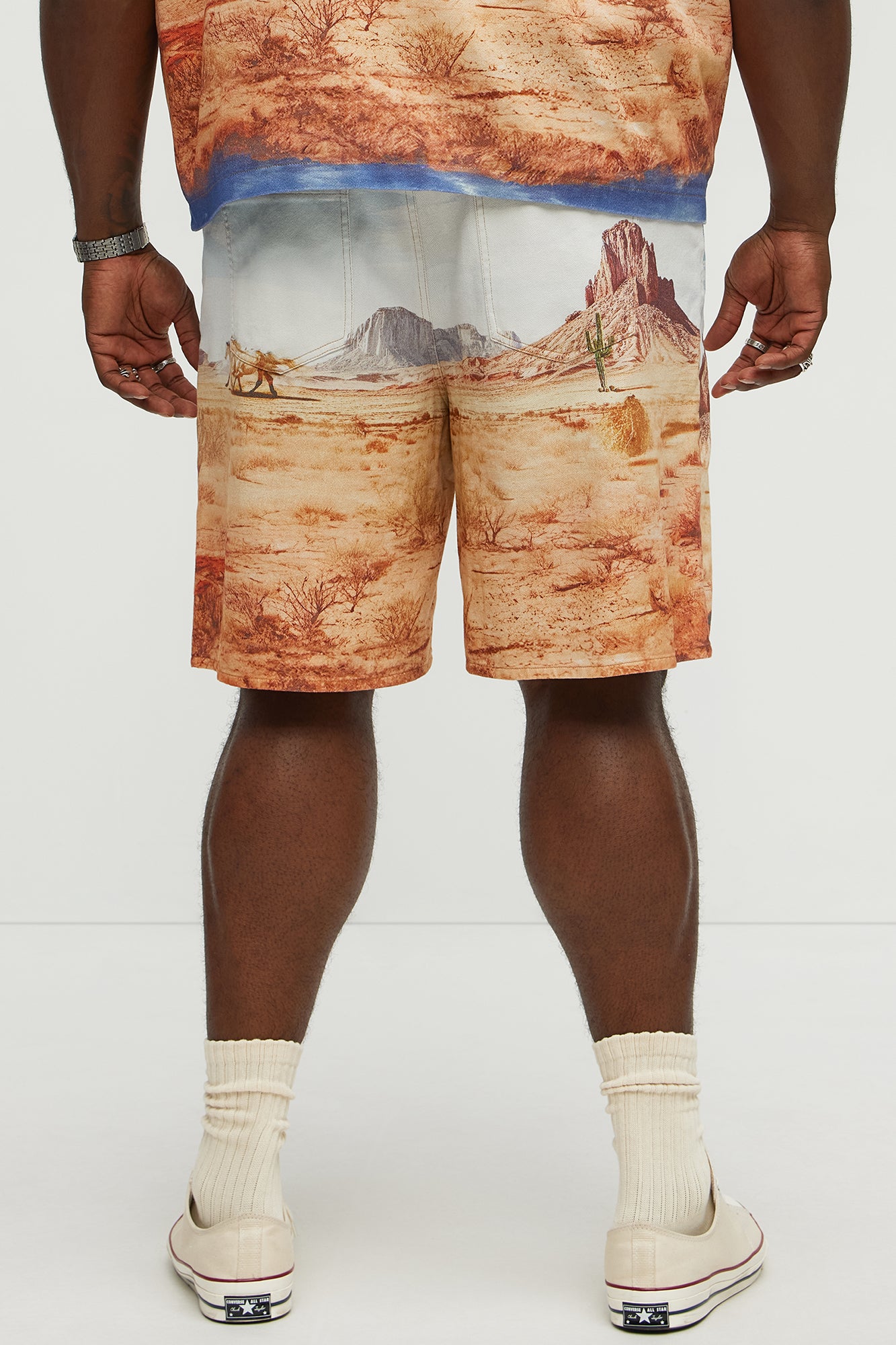 Stand Off Relaxed Denim Shorts - Multi Color - Image 8
