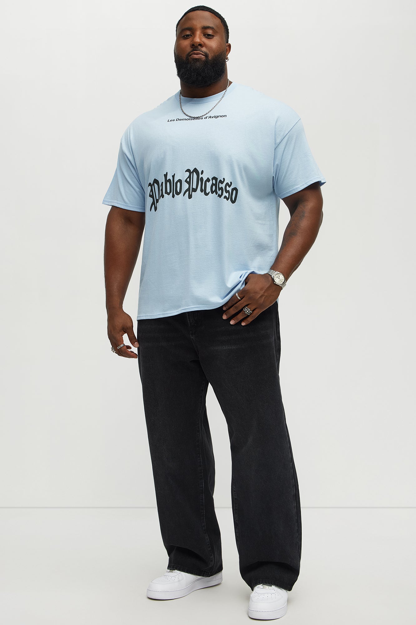 Picasso In Paris Short Sleeve Tee - Light Blue - Image 6