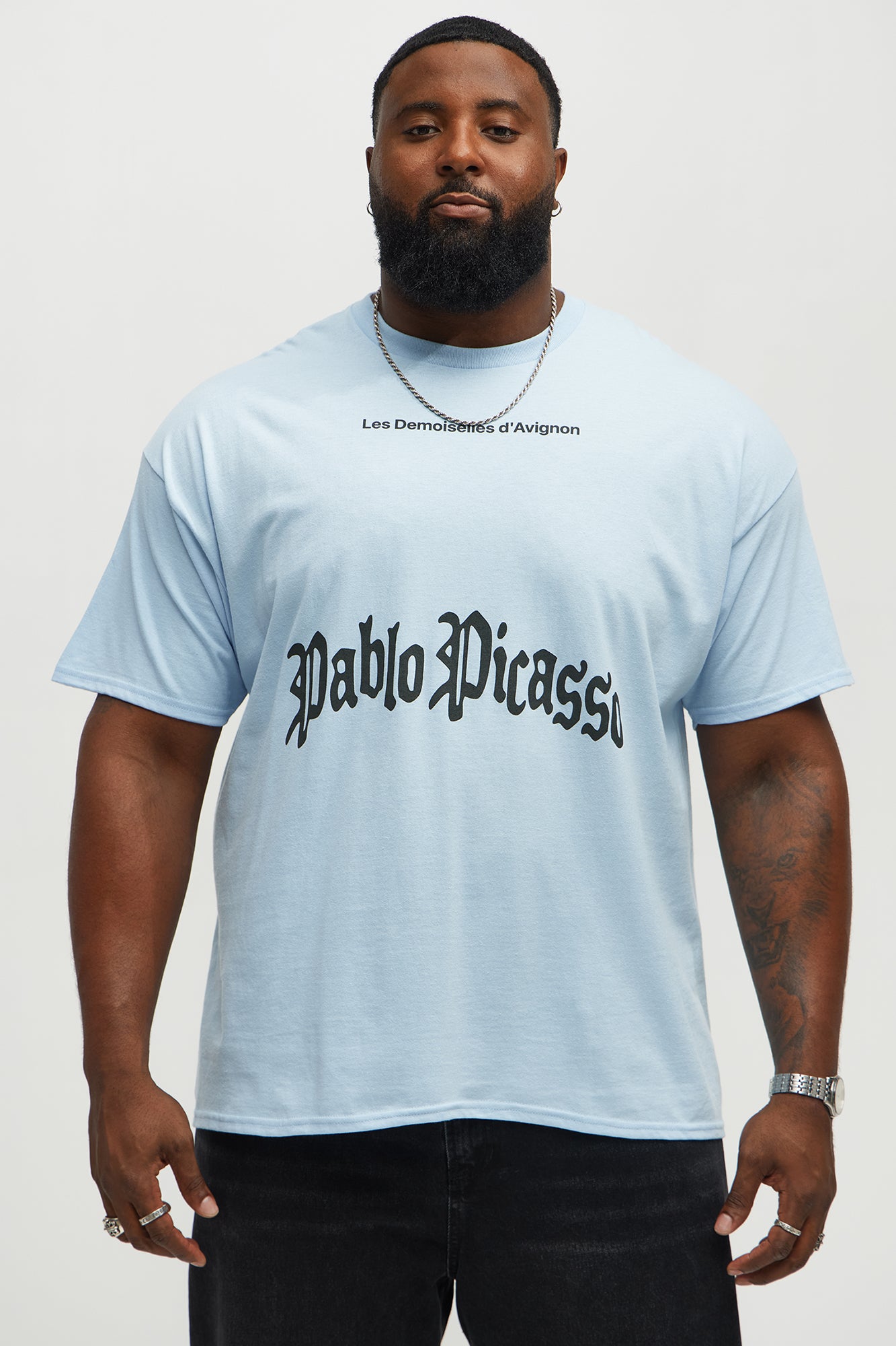 Picasso In Paris Short Sleeve Tee - Light Blue - Image 5
