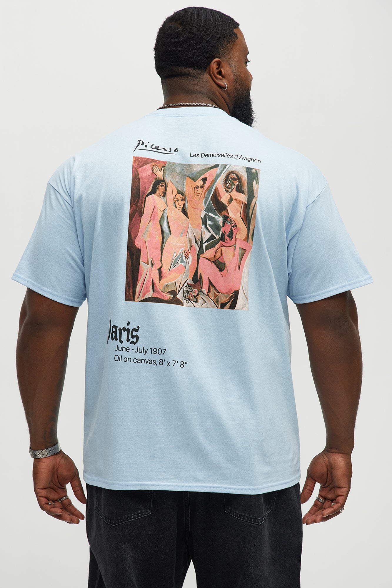 Picasso In Paris Short Sleeve Tee - Light Blue - Image 8