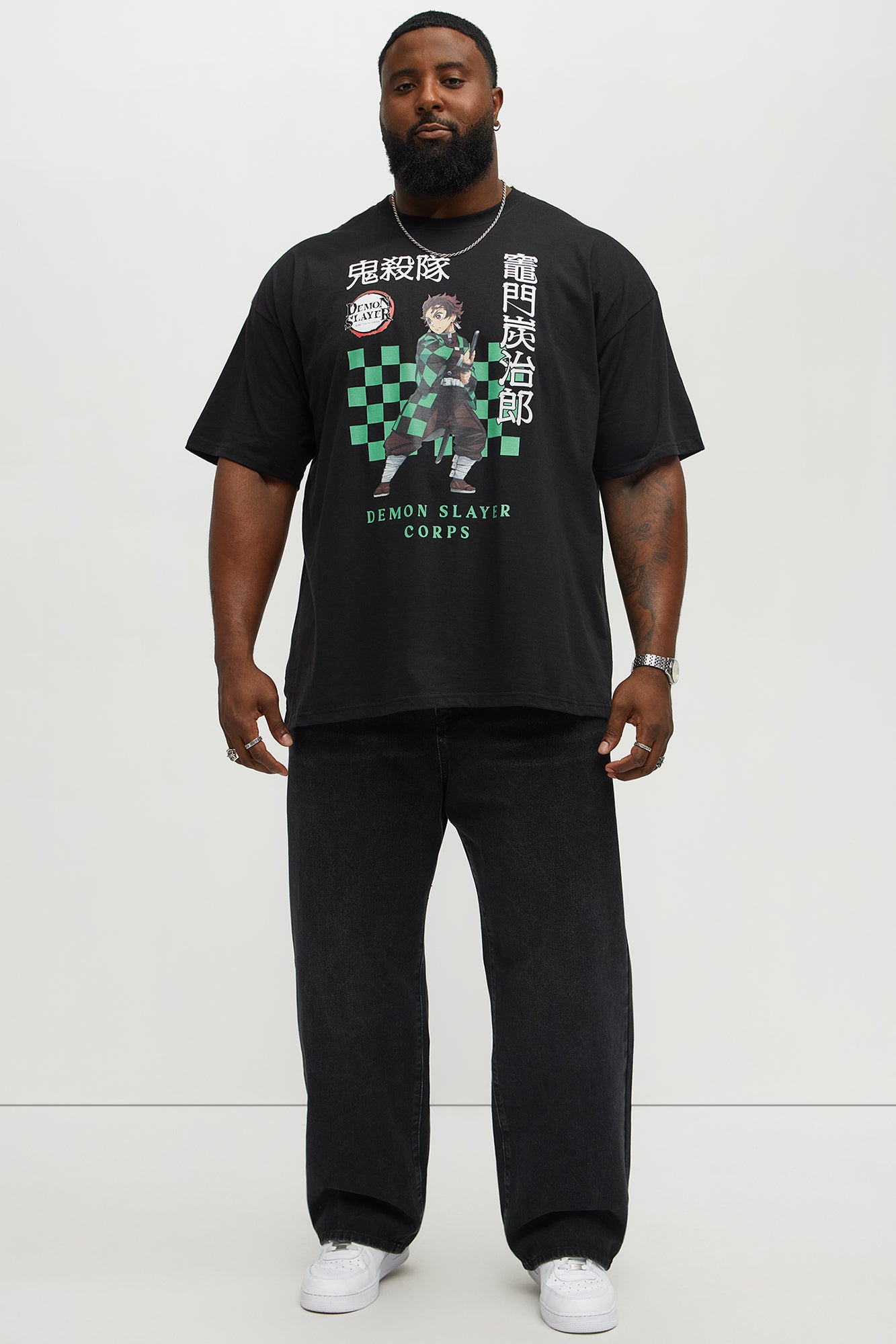 Demon Slayer Corps Tanjiro Short Sleeve Tee - Black - Image 5