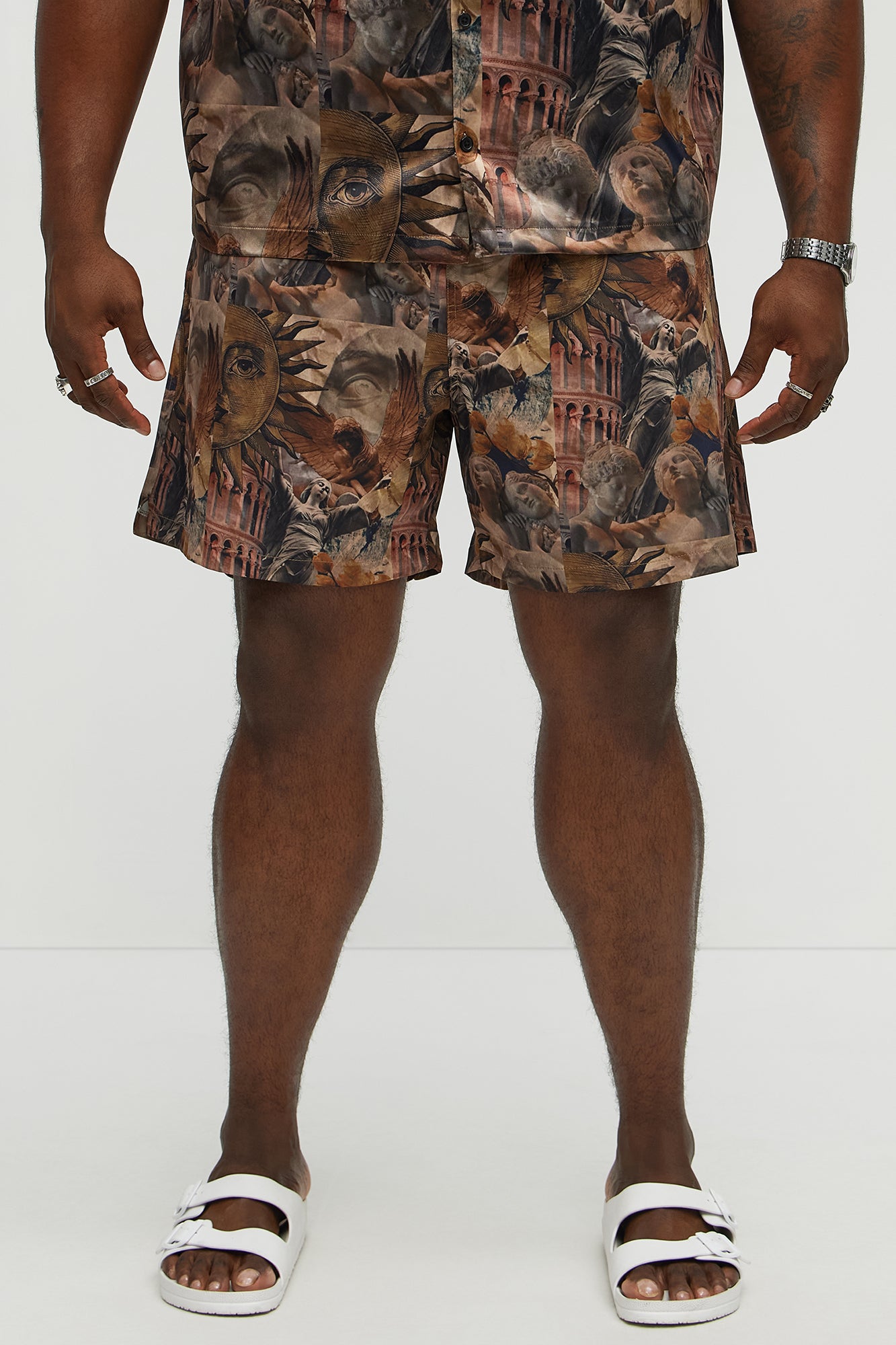 Celestial Glory Swim Mid Trunk - Brown/combo - Image 5