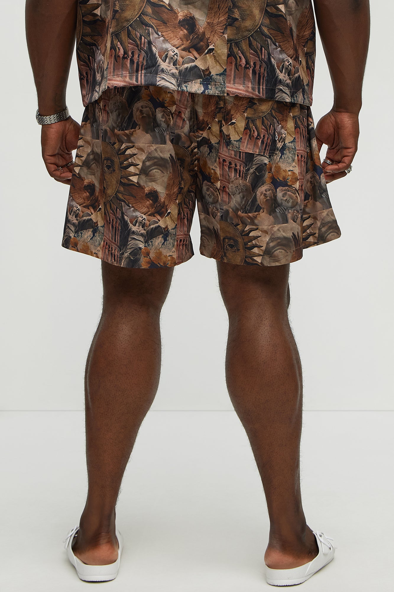 Celestial Glory Swim Mid Trunk - Brown/combo - Image 8