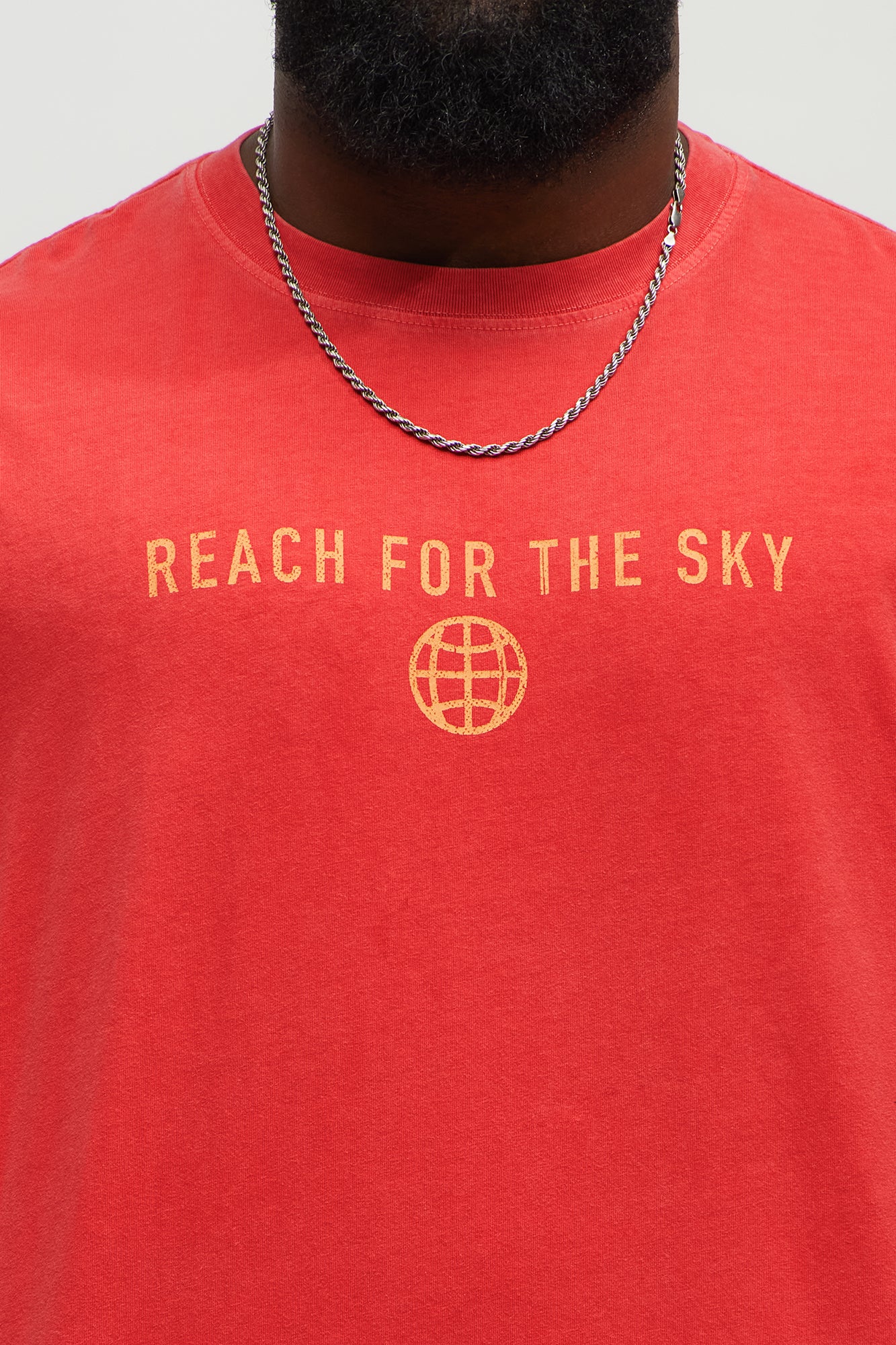 Reach For The Sky Oversized Short Sleeve Tee - Coral - Image 7
