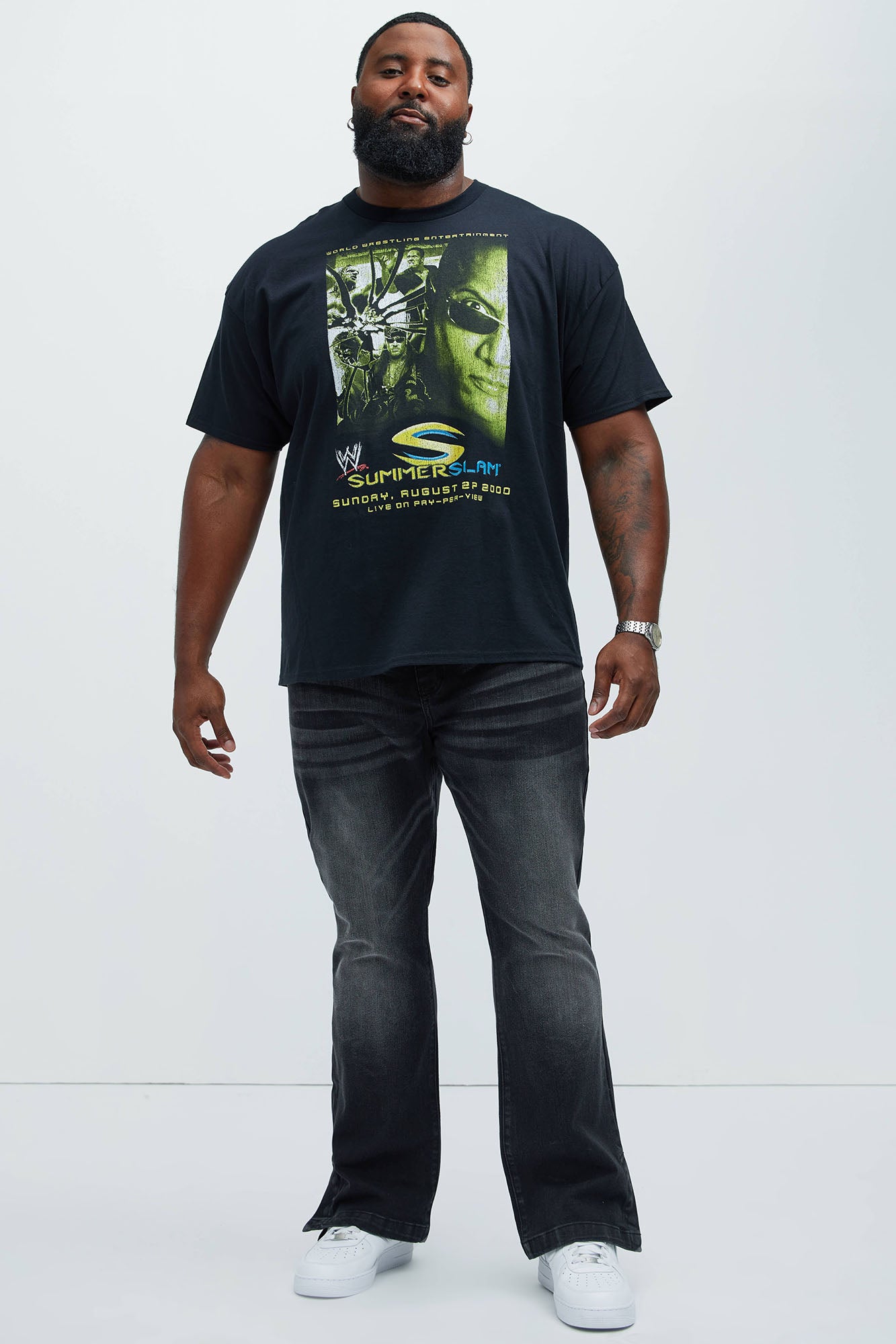 WWE Summer Slam 2000 Short Sleeve Tee - Black - Image 6