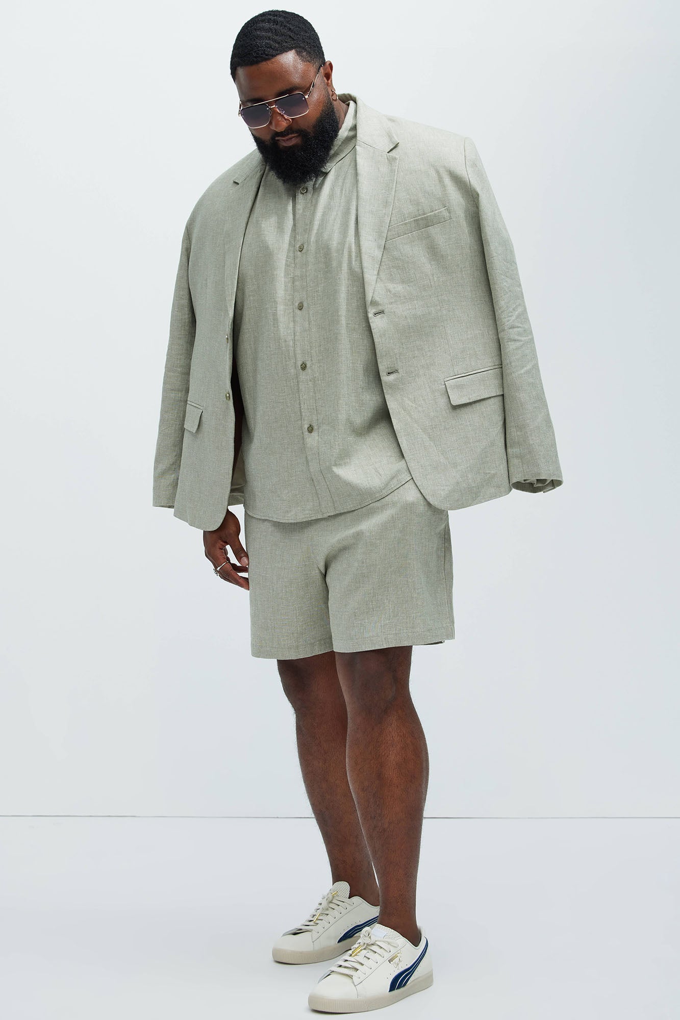 Bahamas Linen Classic Button Up Shirt - Green - Image 5