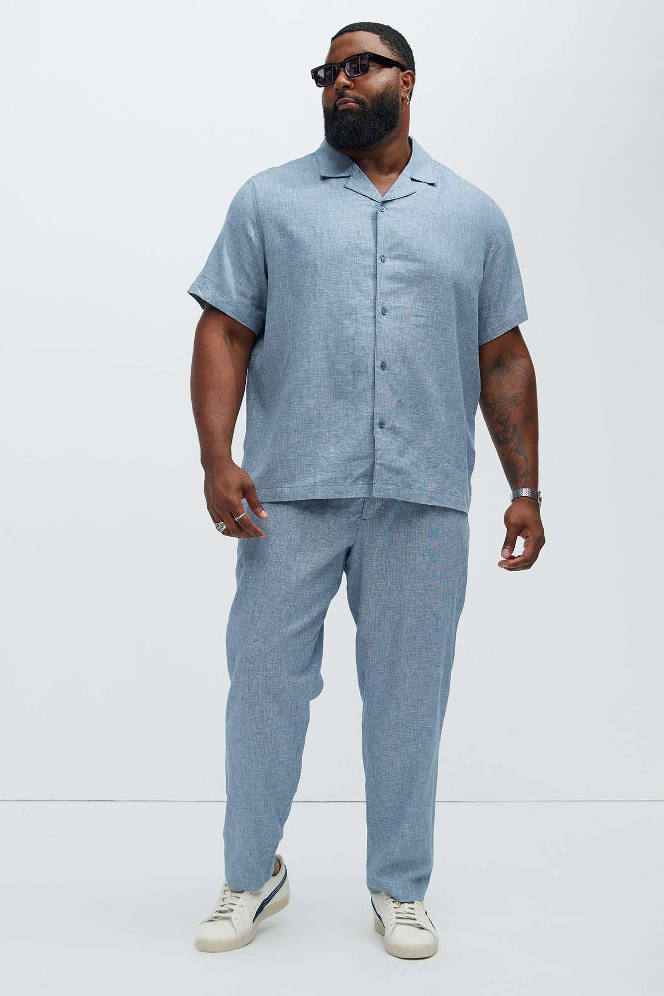 Bahamas Linen Shirt - Blue - Image 5