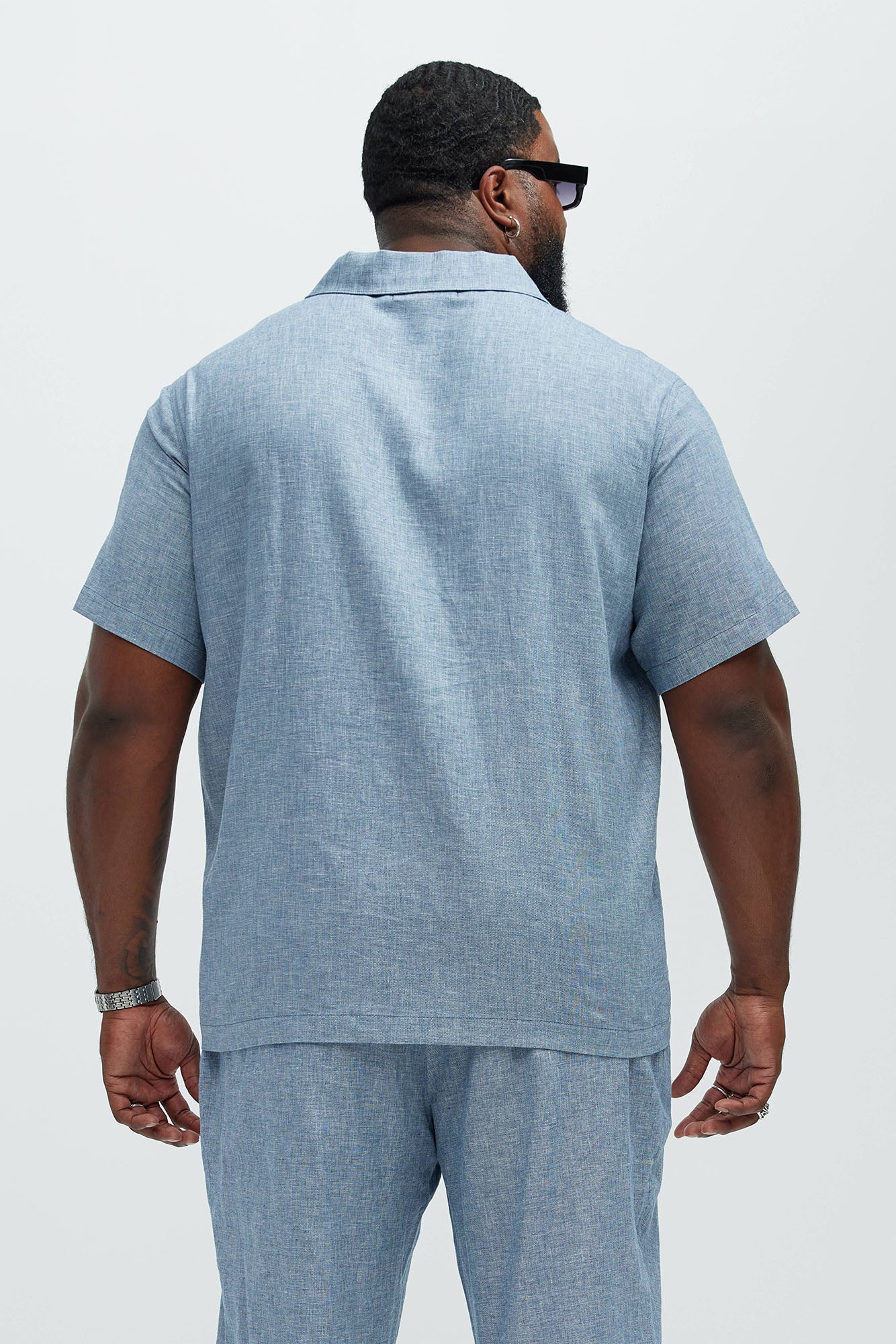 Bahamas Linen Shirt - Blue - Image 6