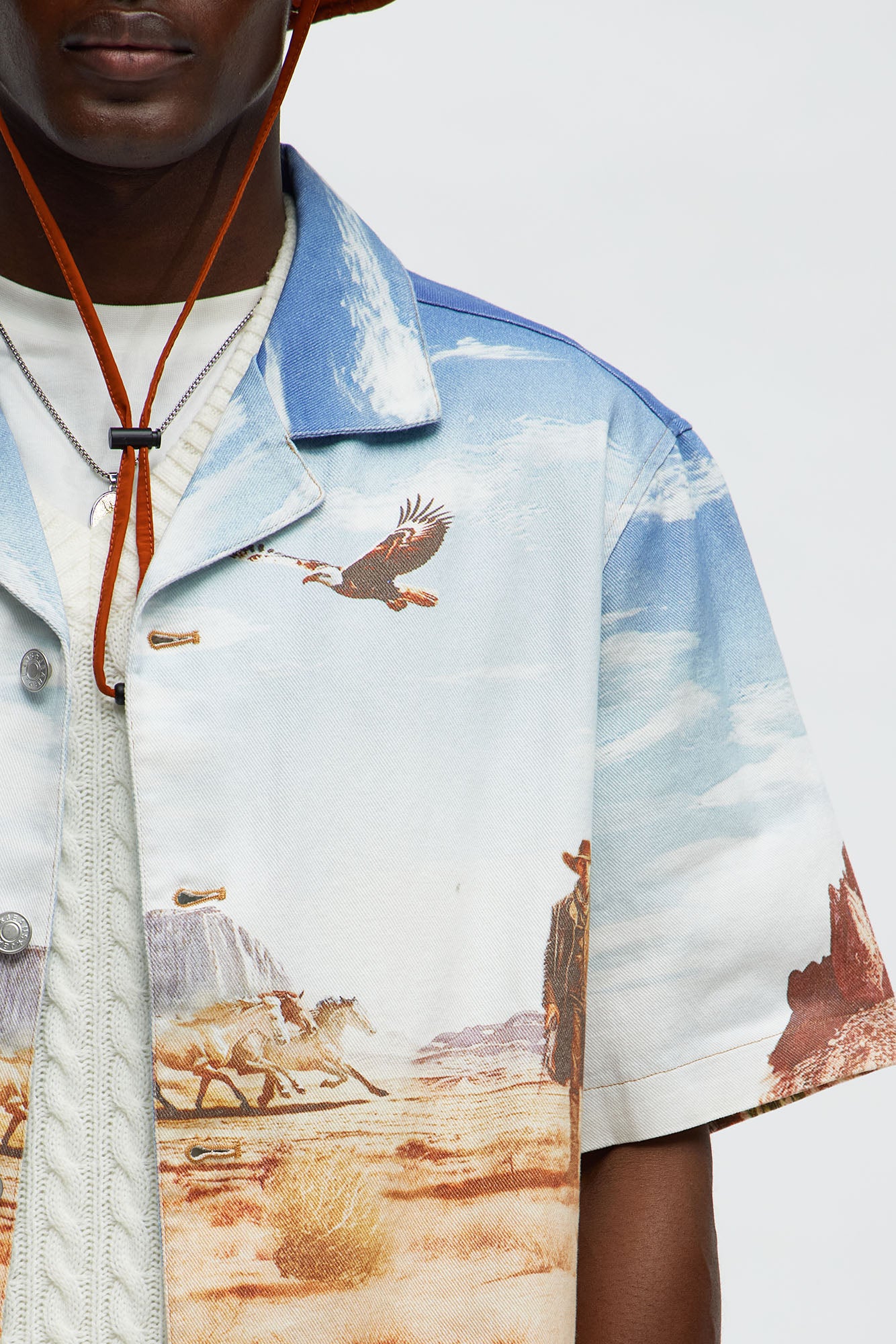 Stand Off Boxy Cuban Collar Shirt - Multi Color - Image 3