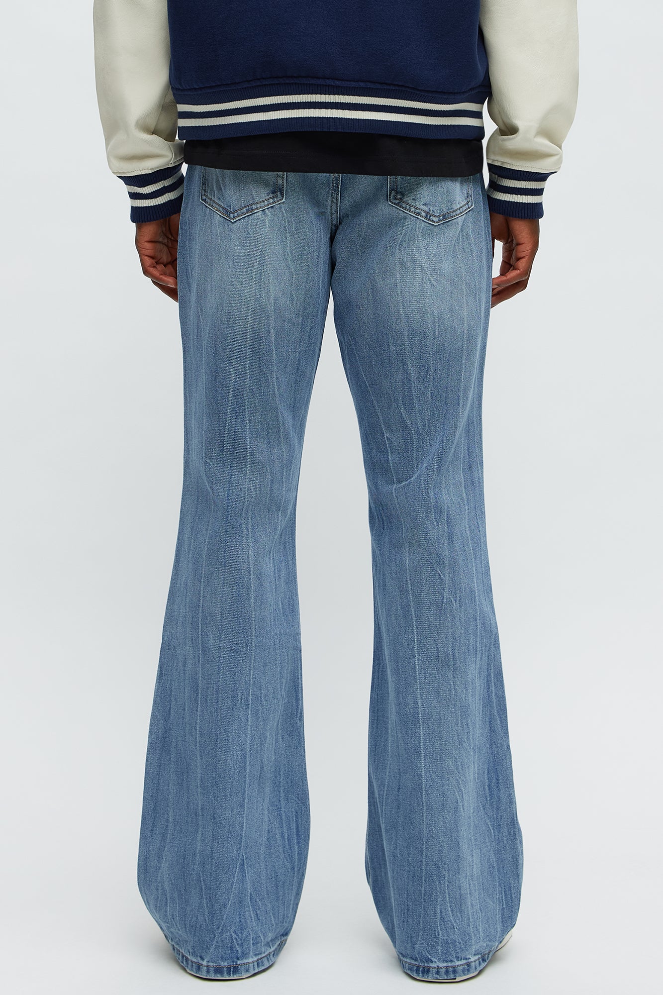 Stacked Slim Flare Make You Look Jeans - Medium Blue Wash - Image 4