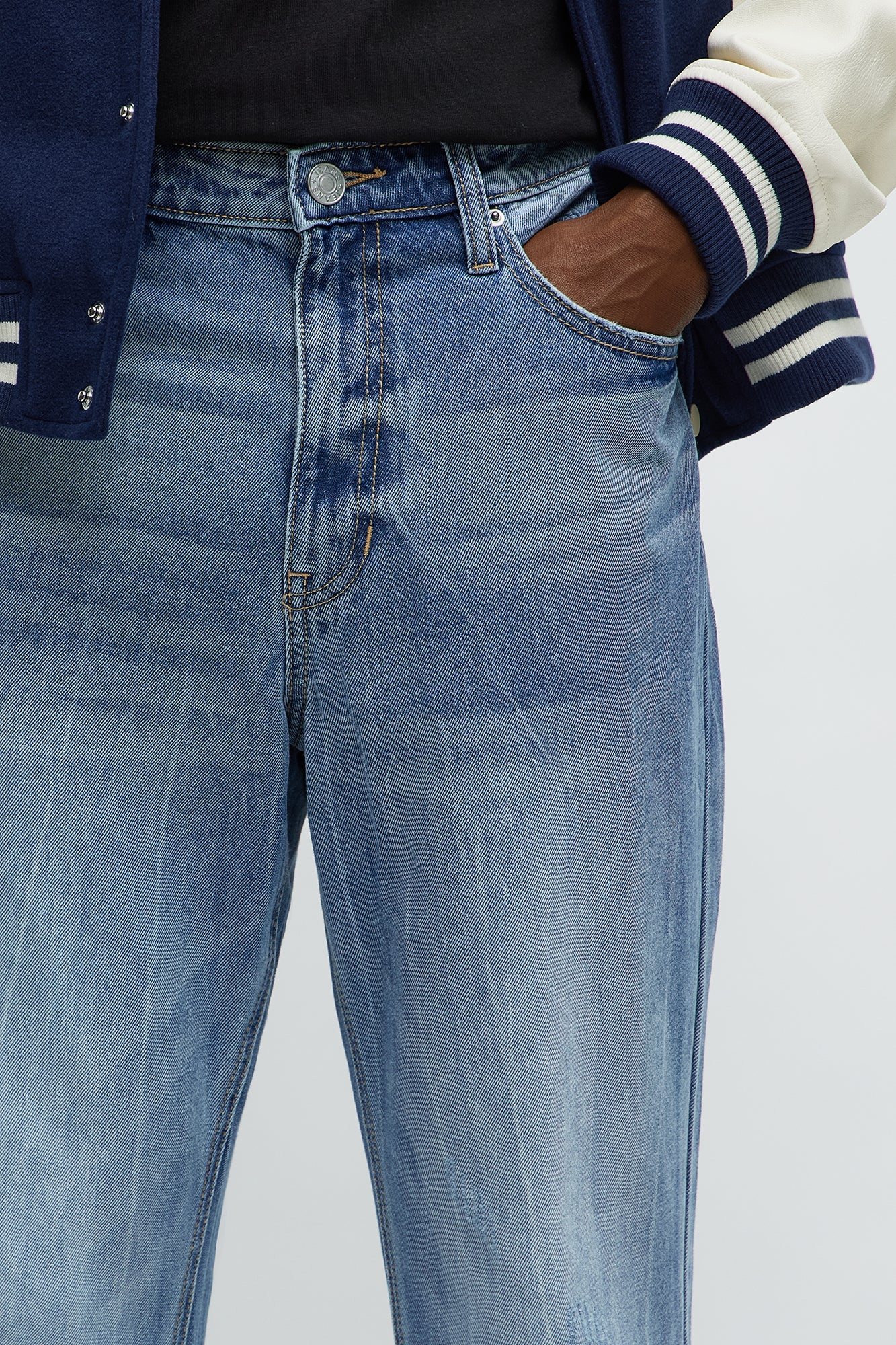 Stacked Slim Flare Make You Look Jeans - Medium Blue Wash - Image 3