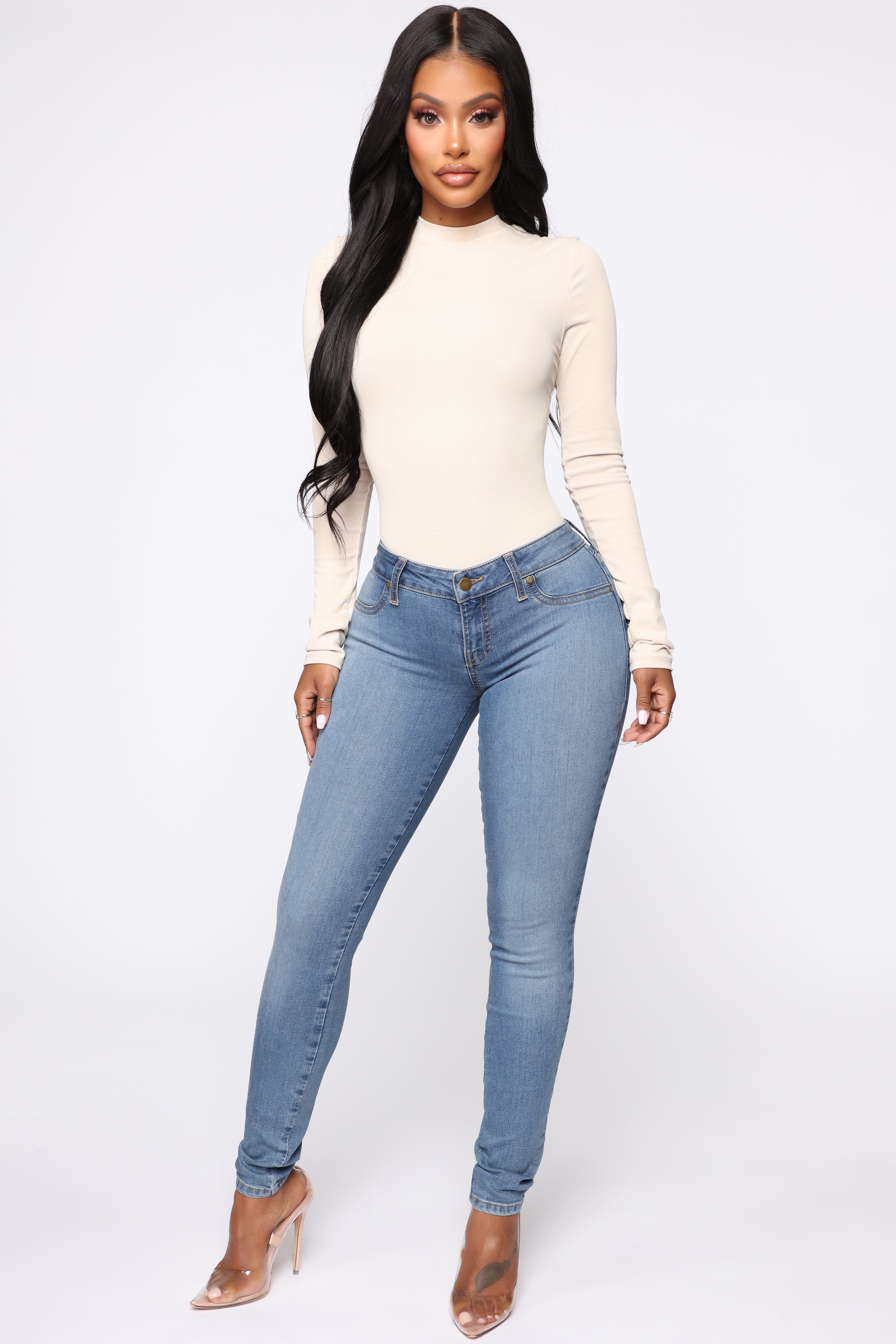 Flex Game Strong Low Rise Skinny Jeans - Light Blue Wash - Image 4