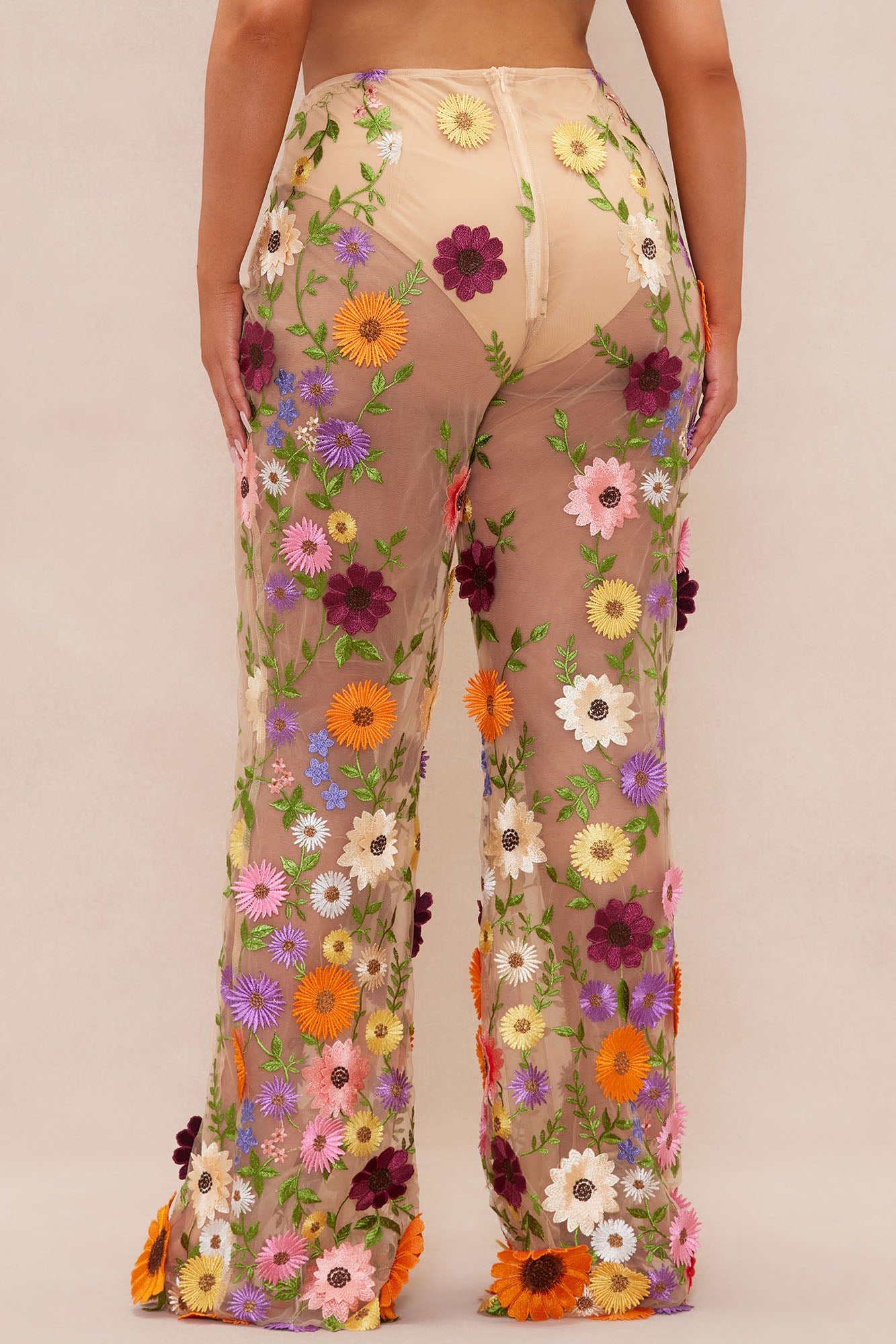 Celena Embroidered Pant - Nude/combo - Image 8