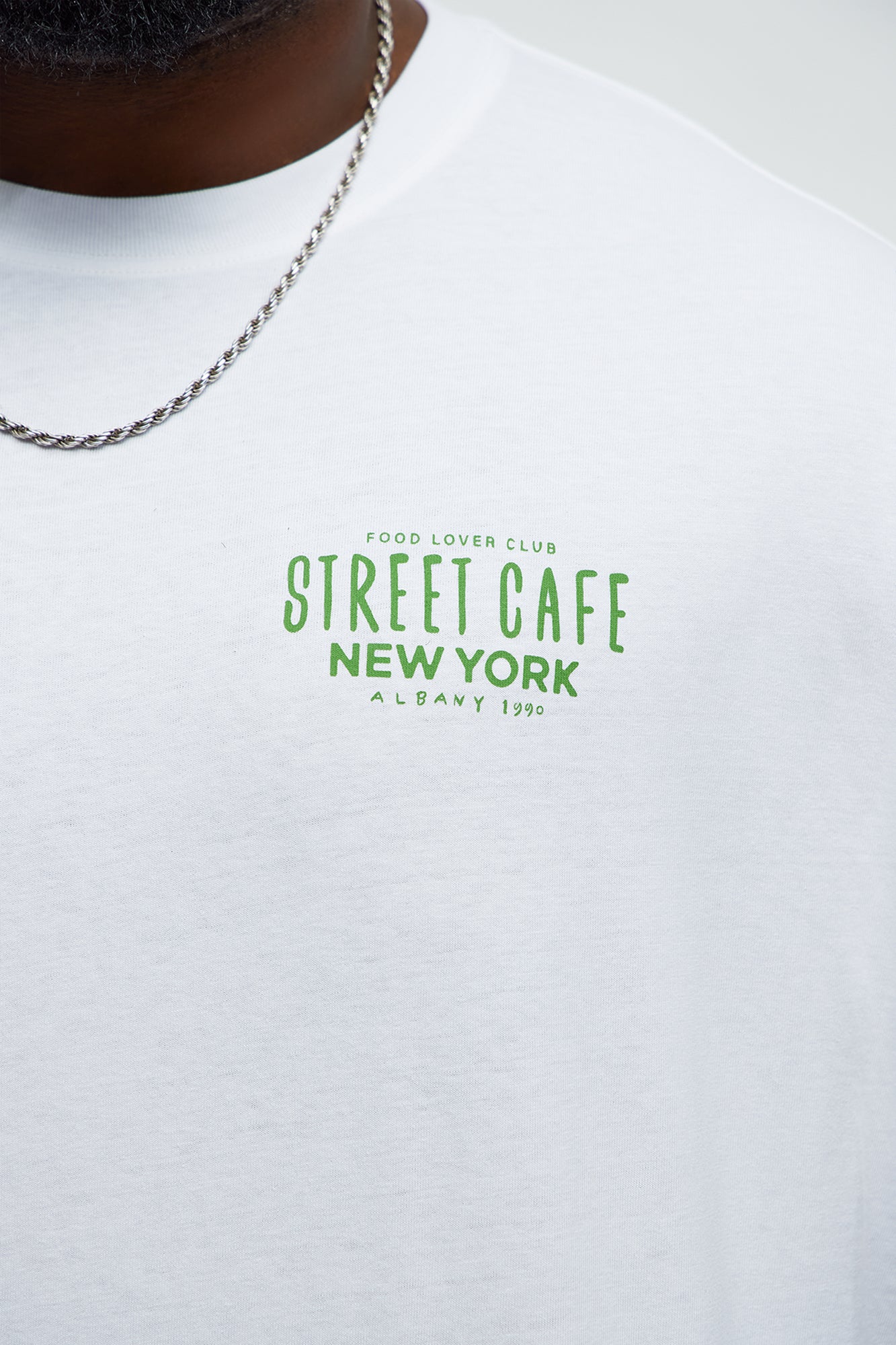 Street Cafe NYC Oversized Short Sleeve Tee - White - Image 7