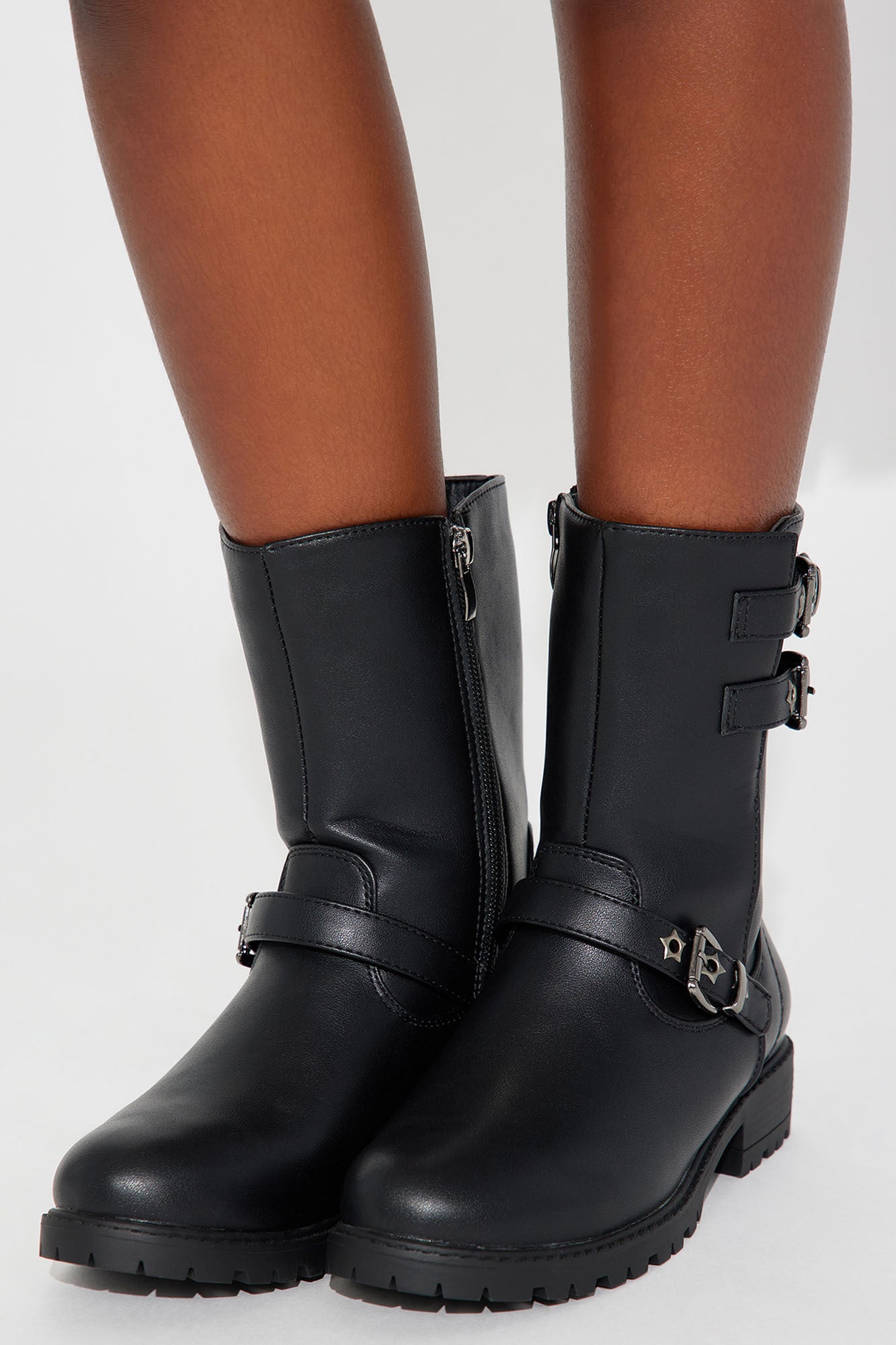 Mini Come Check This Combat Boot - Black - Image 4