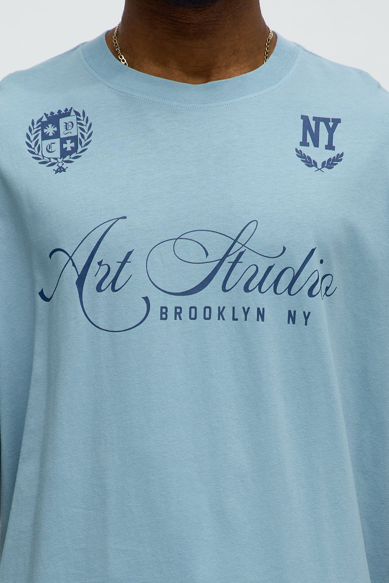 Art Studio Brooklyn Short Sleeve Tee - Light Blue - Image 3