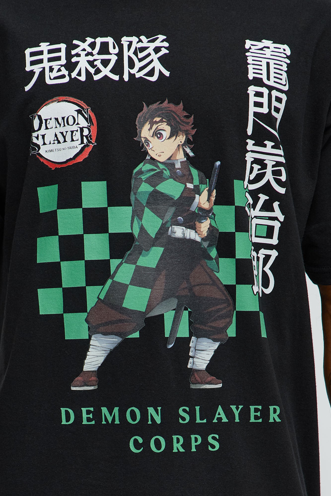 Demon Slayer Corps Tanjiro Short Sleeve Tee - Black - Image 3