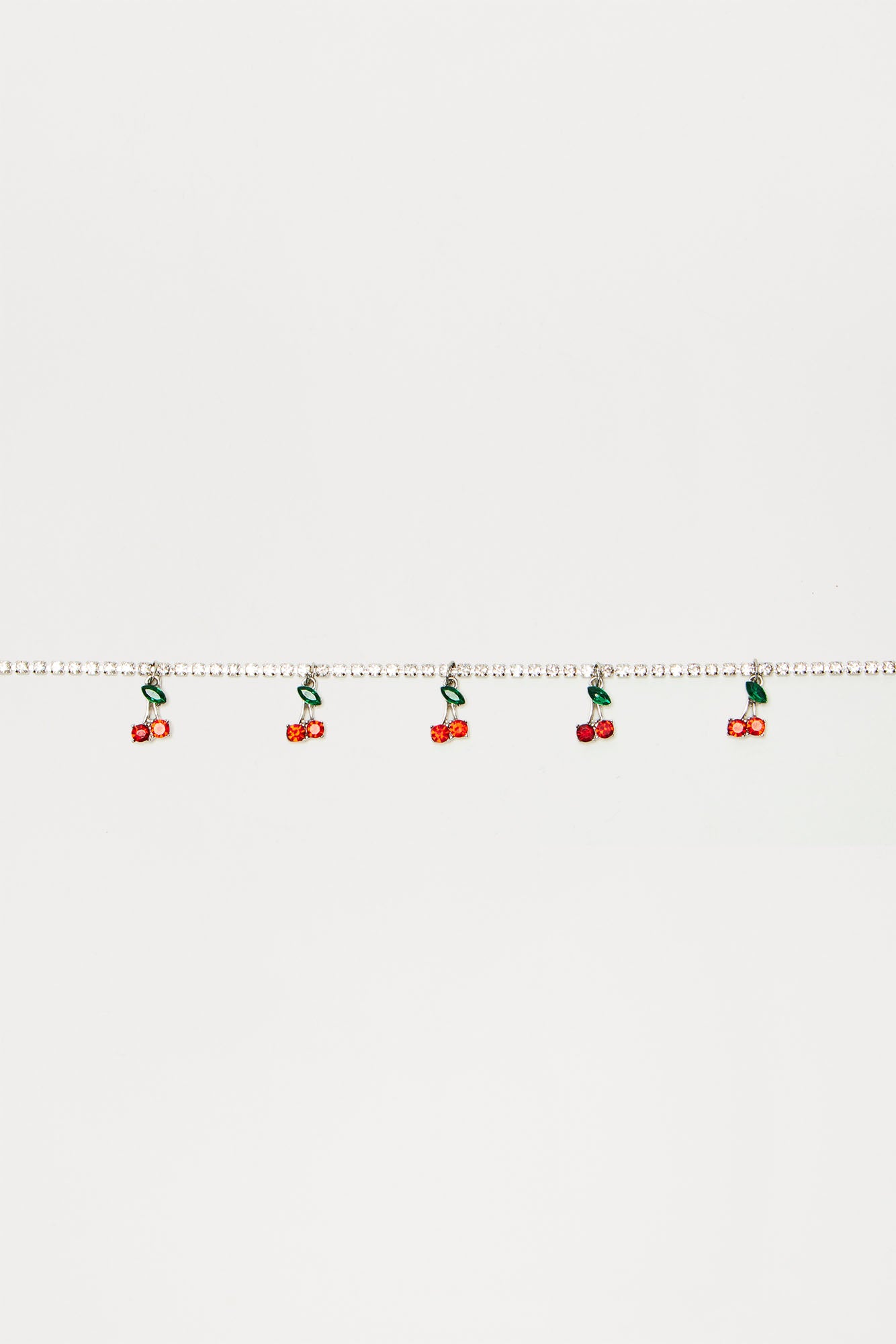 Cherry Tarte Necklace - Silver/Red - Image 3