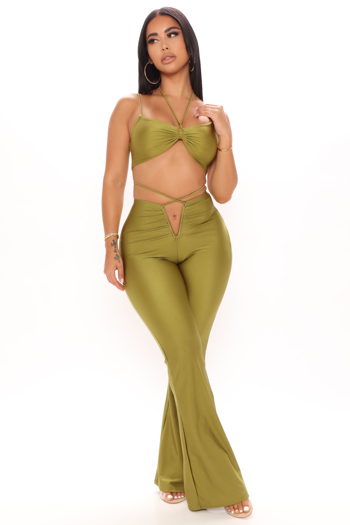 Be My Baby Pant Set - Olive - Image 3
