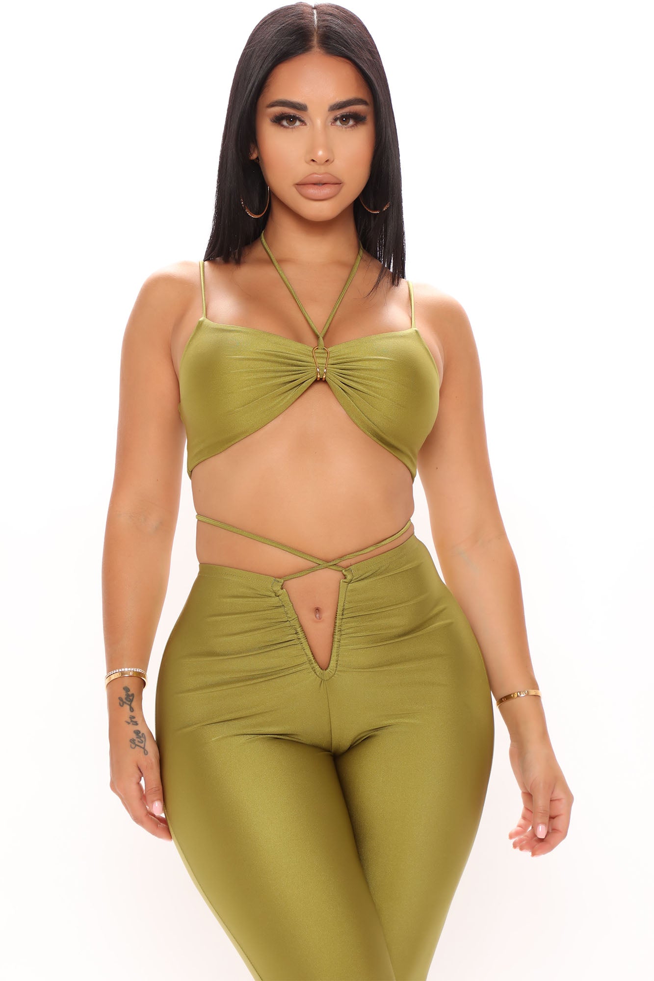 Be My Baby Pant Set - Olive - Image 4